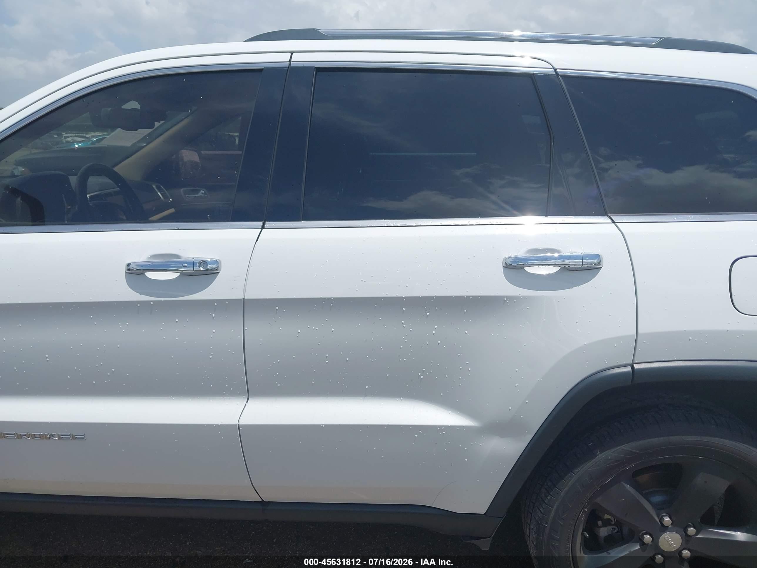 2014 Jeep Grand Cherokee Limited White vin: 1C4RJEBG8EC374003