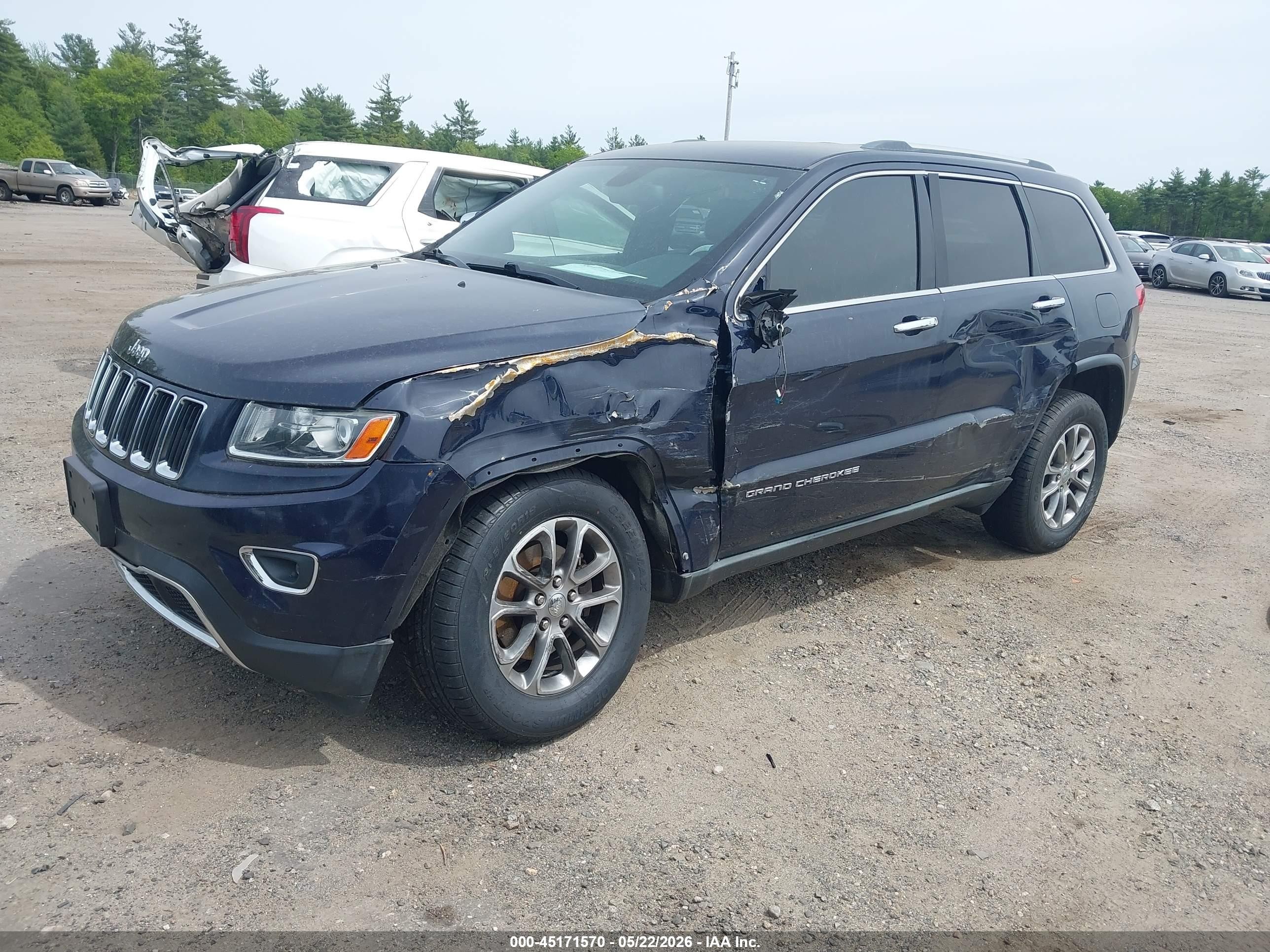 2014 Jeep Grand Cherokee Limited Blue vin: 1C4RJEBG8EC442073