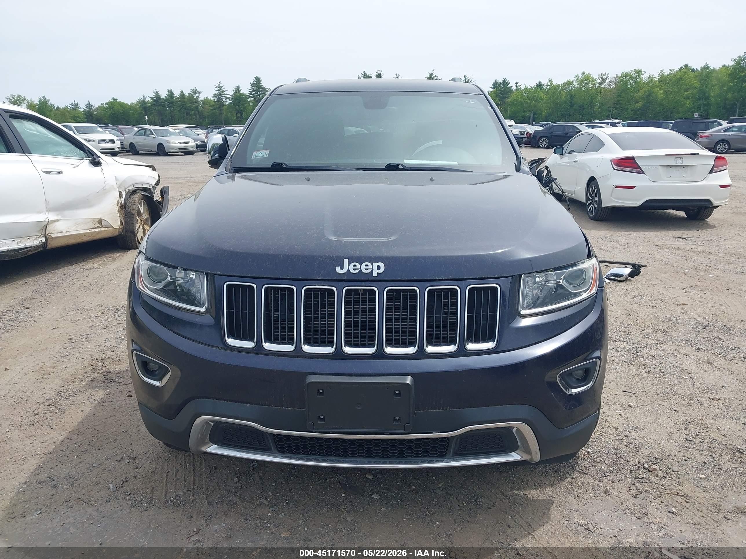 2014 Jeep Grand Cherokee Limited Blue vin: 1C4RJEBG8EC442073