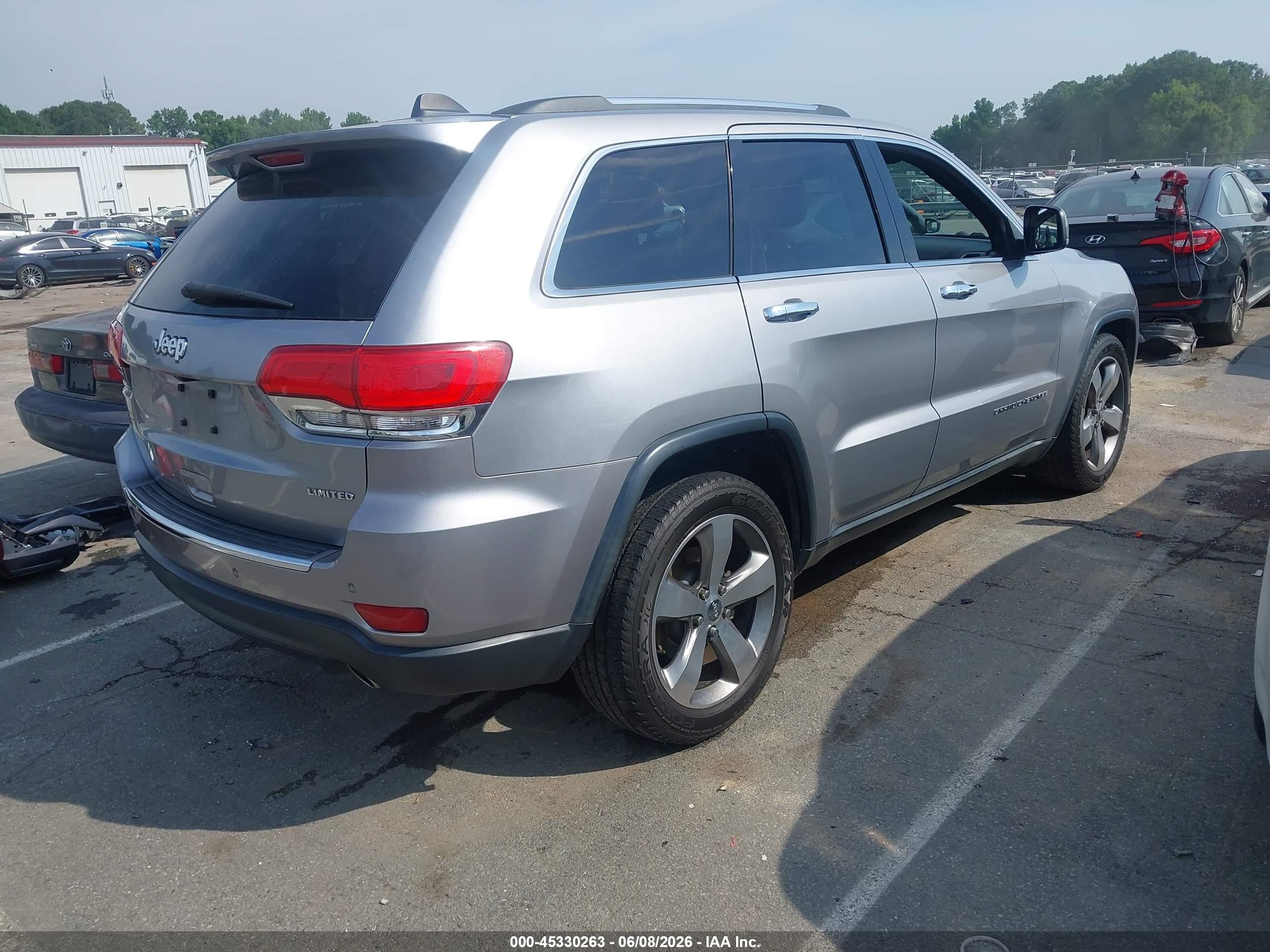 2014 Jeep Grand Cherokee Limited Silver vin: 1C4RJEBG8EC488163