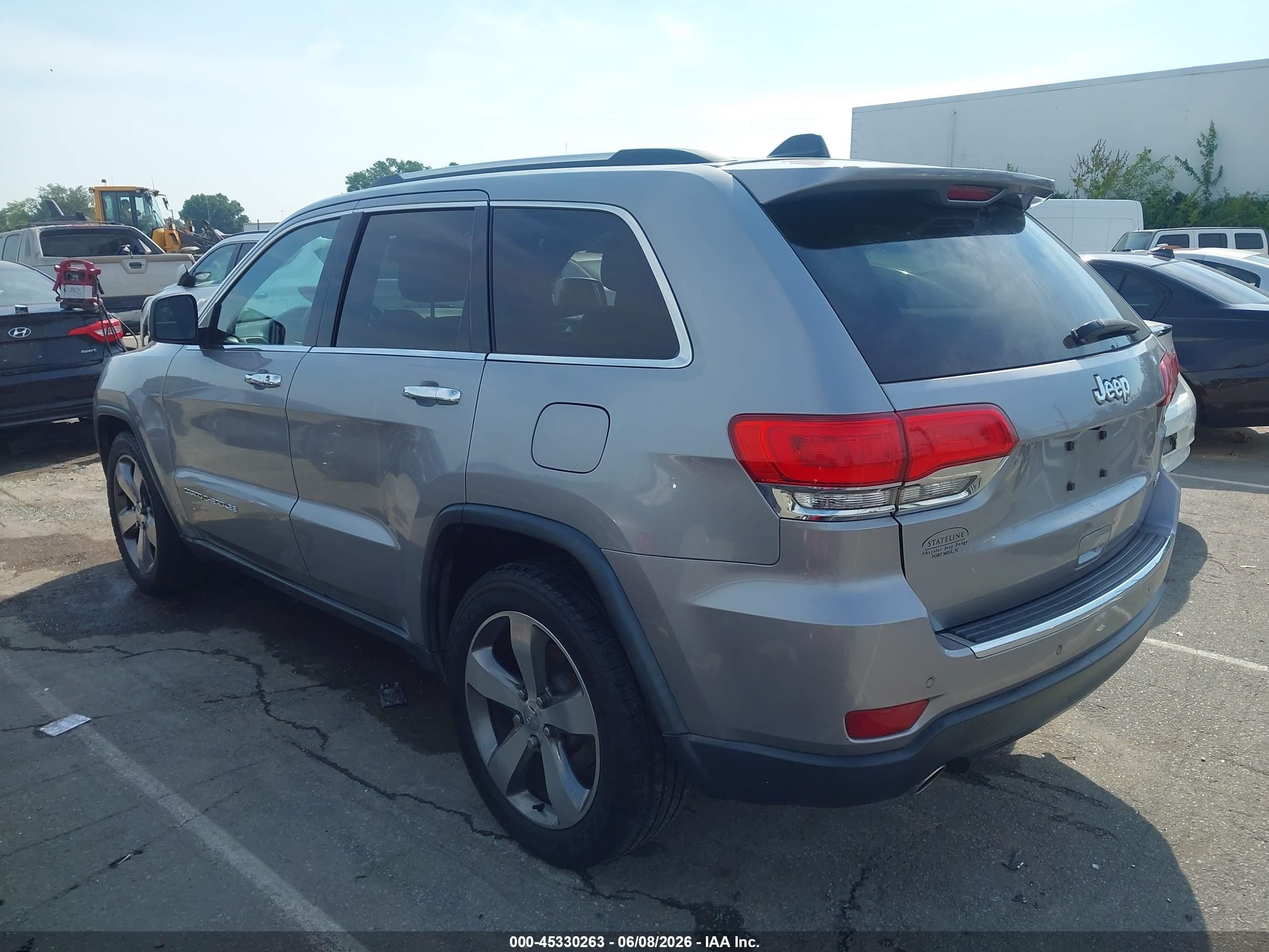 2014 Jeep Grand Cherokee Limited Silver vin: 1C4RJEBG8EC488163