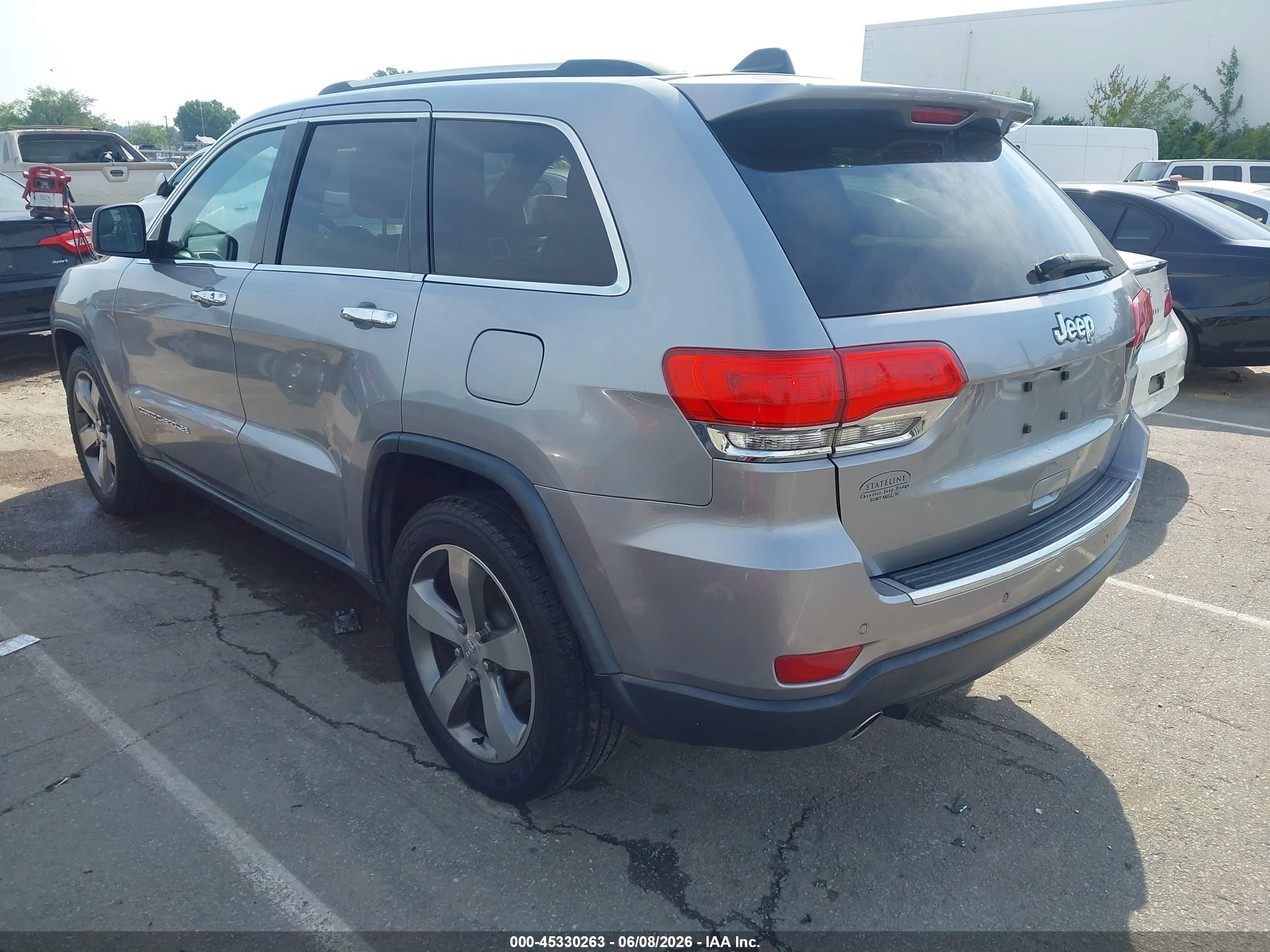 2014 Jeep Grand Cherokee Limited Silver vin: 1C4RJEBG8EC488163