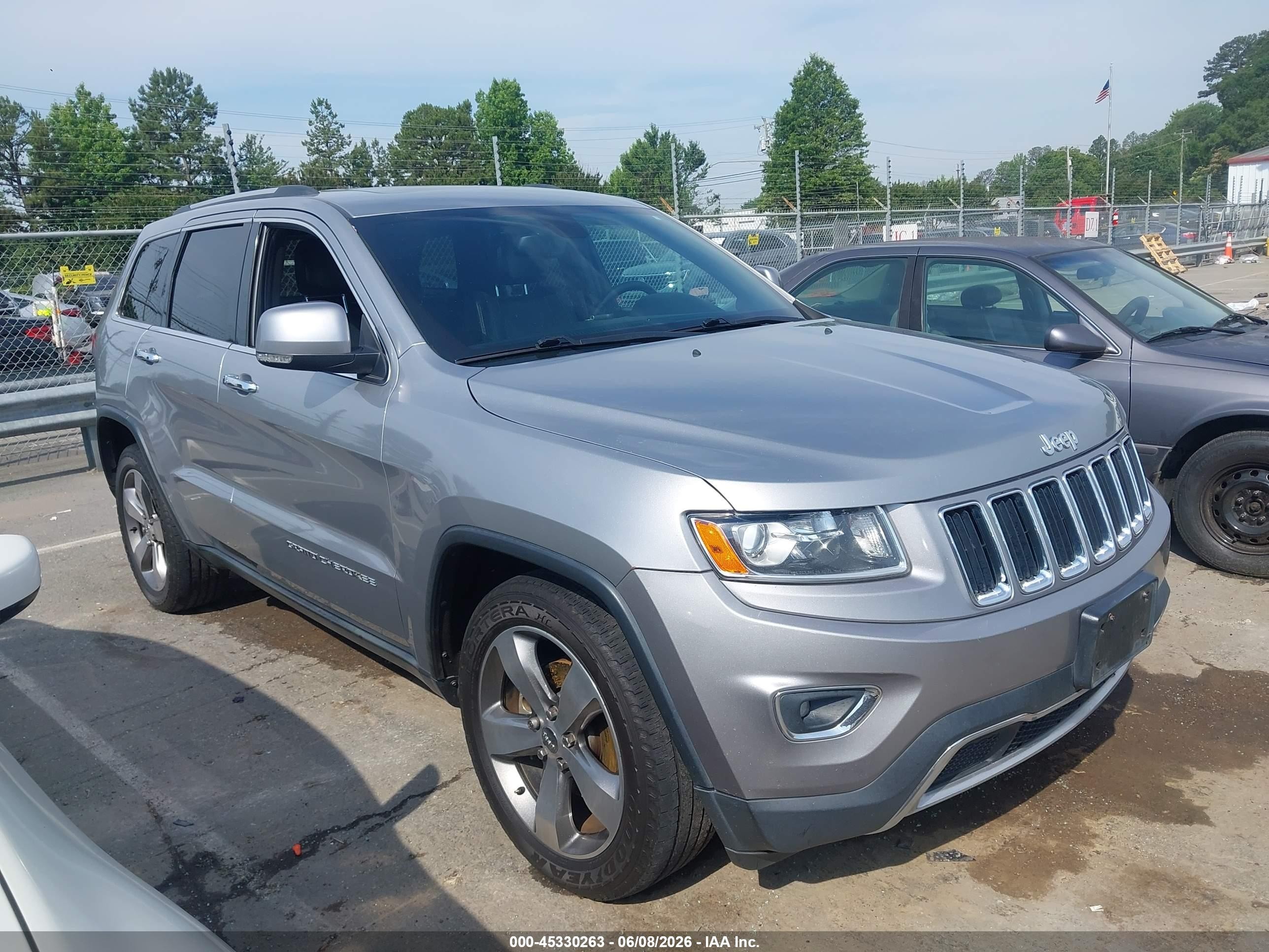 2014 Jeep Grand Cherokee Limited Silver vin: 1C4RJEBG8EC488163