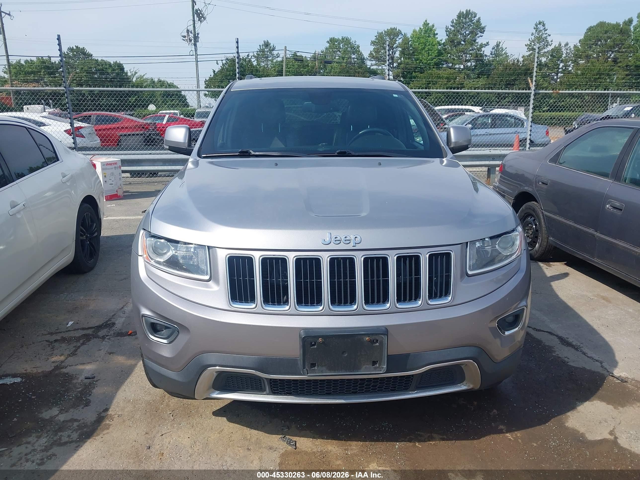 2014 Jeep Grand Cherokee Limited Silver vin: 1C4RJEBG8EC488163