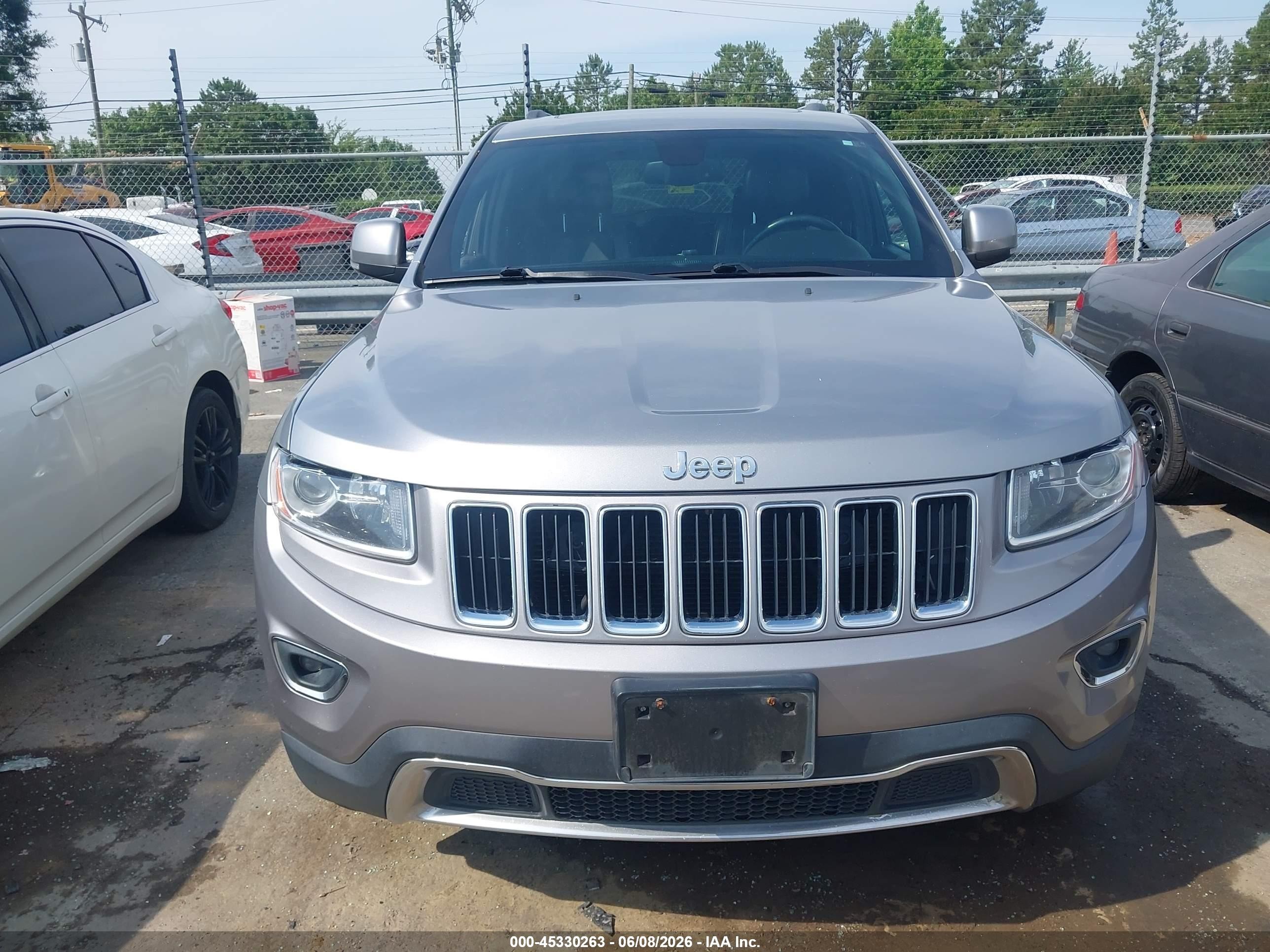 2014 Jeep Grand Cherokee Limited Silver vin: 1C4RJEBG8EC488163