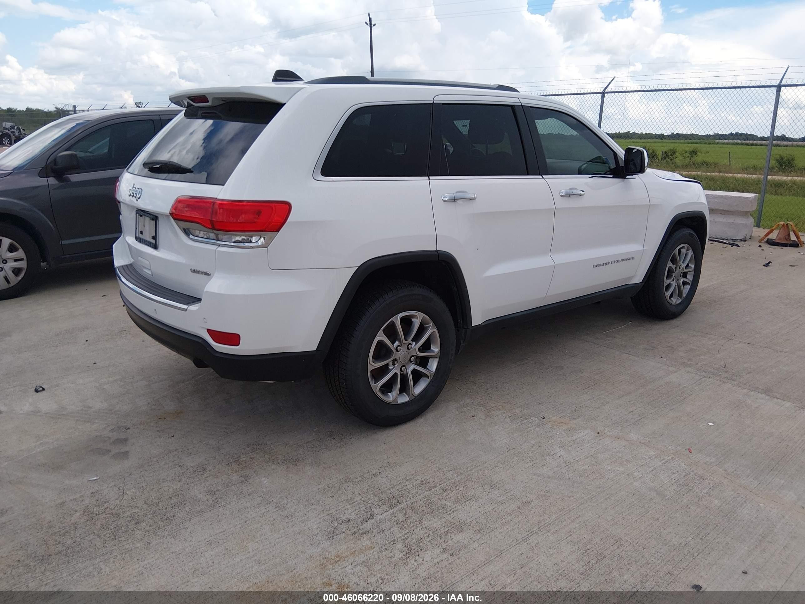 2015 Jeep Grand Cherokee Limited White vin: 1C4RJEBG8FC118817