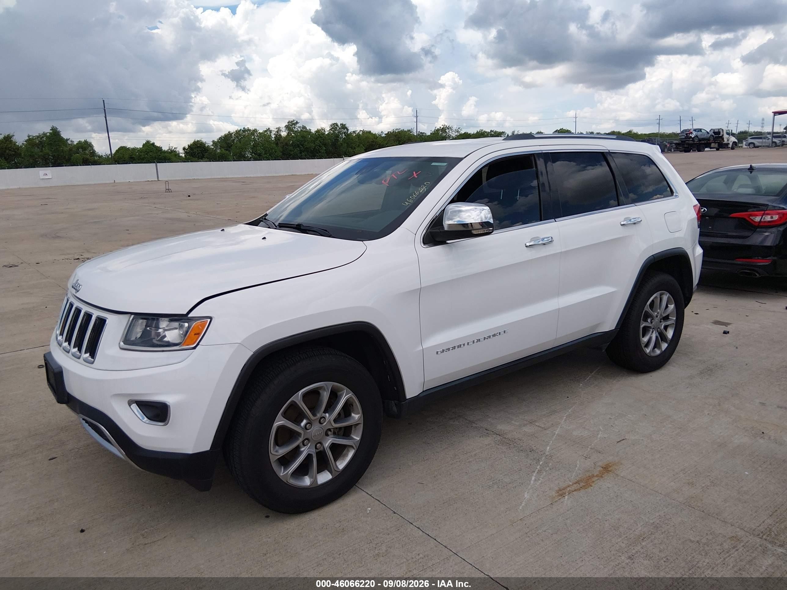 2015 Jeep Grand Cherokee Limited White vin: 1C4RJEBG8FC118817