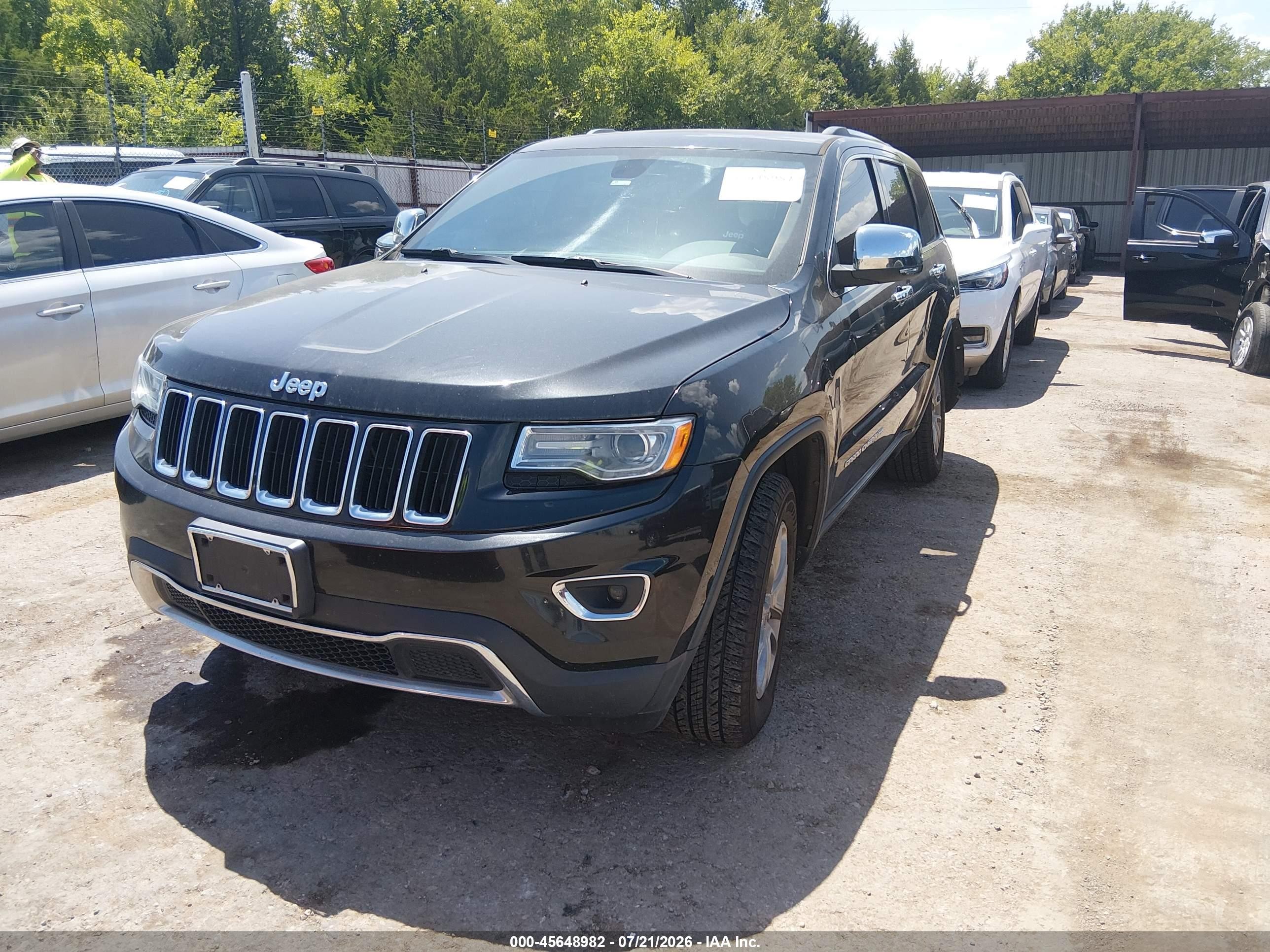 2015 Jeep Grand Cherokee Limited Black vin: 1C4RJEBG8FC218075