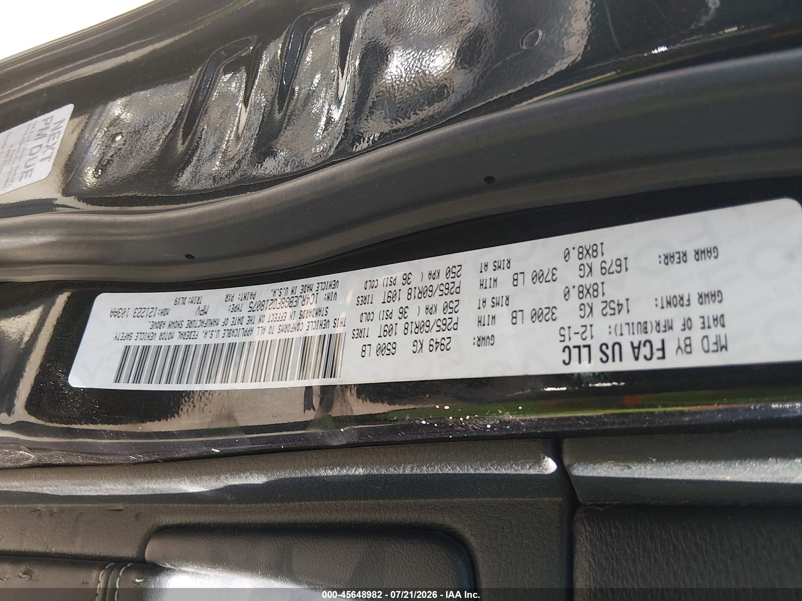 2015 Jeep Grand Cherokee Limited Black vin: 1C4RJEBG8FC218075