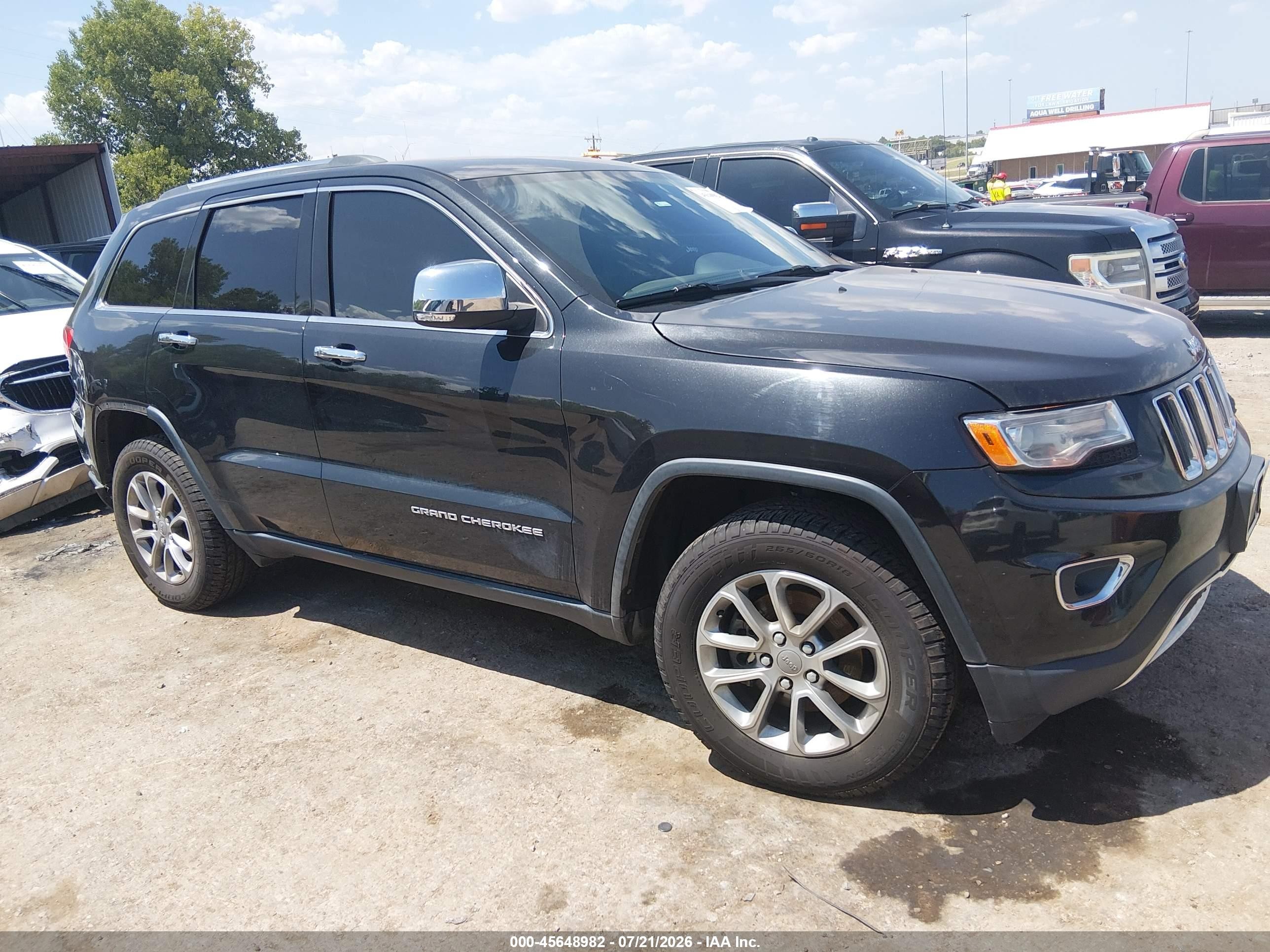 2015 Jeep Grand Cherokee Limited Black vin: 1C4RJEBG8FC218075