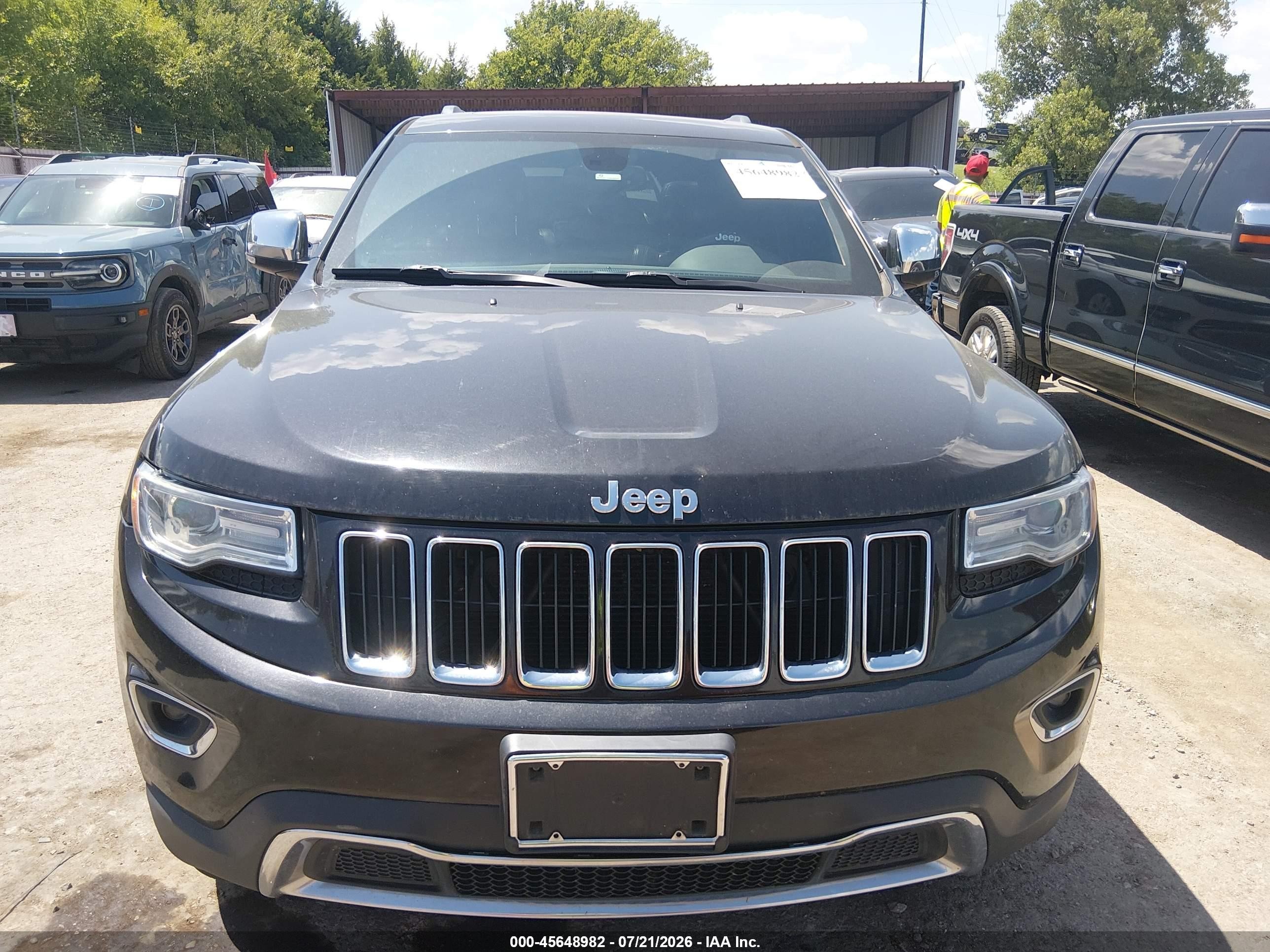 2015 Jeep Grand Cherokee Limited Black vin: 1C4RJEBG8FC218075