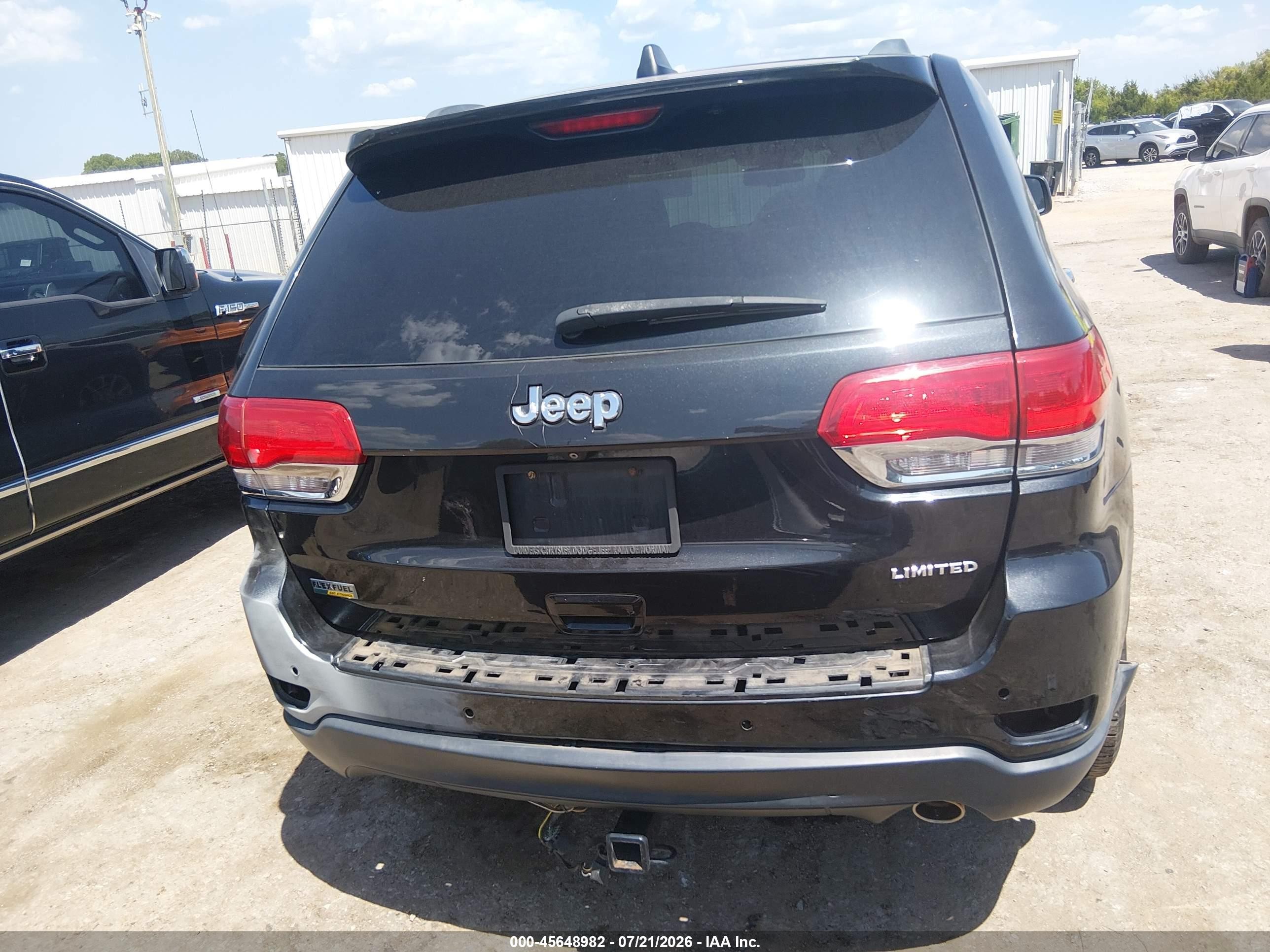 2015 Jeep Grand Cherokee Limited Black vin: 1C4RJEBG8FC218075