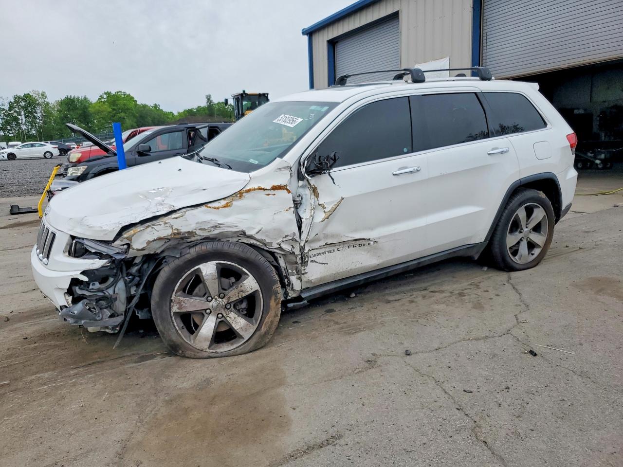 2015 Jeep Grand Cherokee Limited White vin: 1C4RJEBG8FC646972