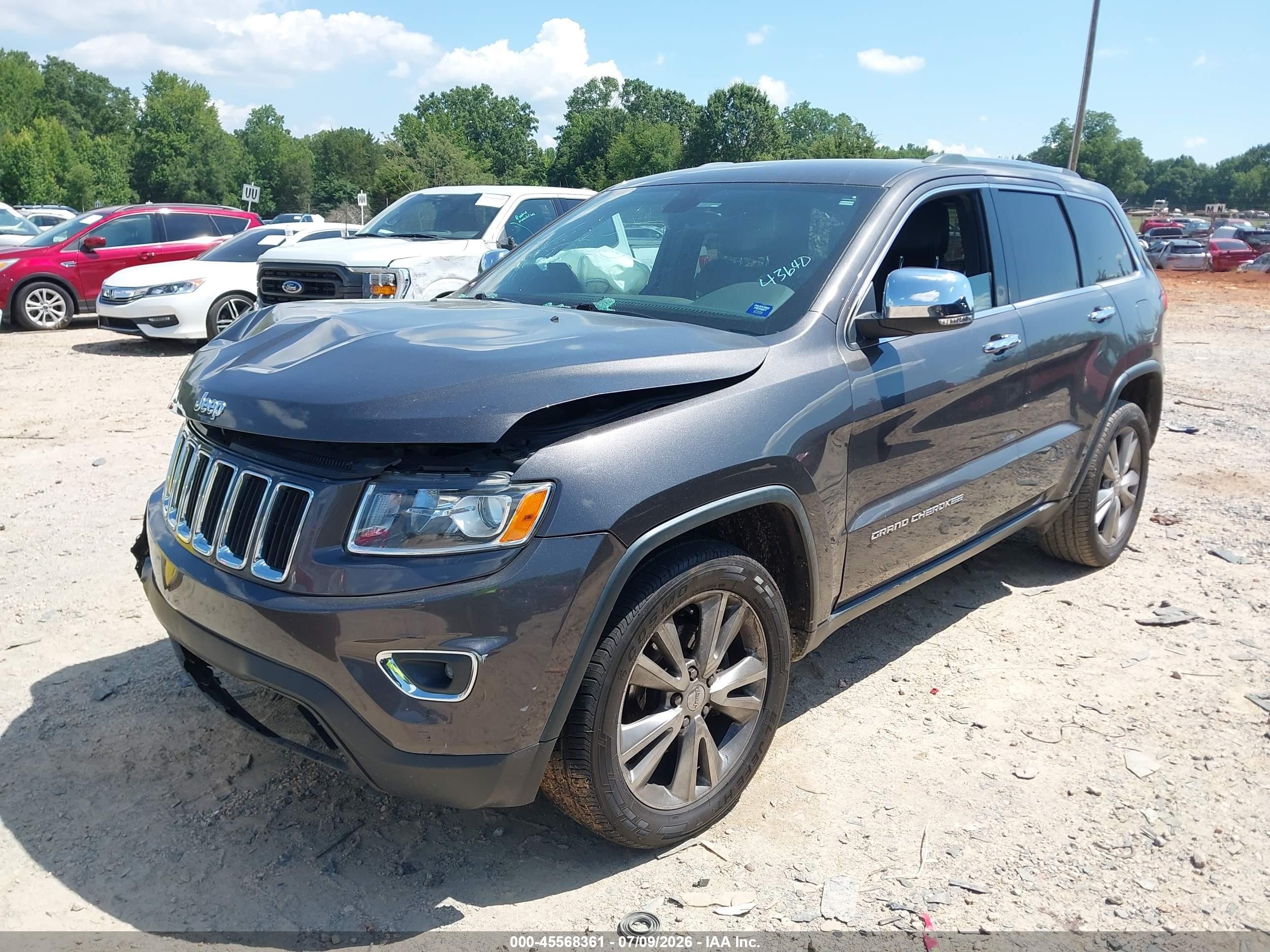 2015 Jeep Grand Cherokee Limited Gray vin: 1C4RJEBG8FC678417