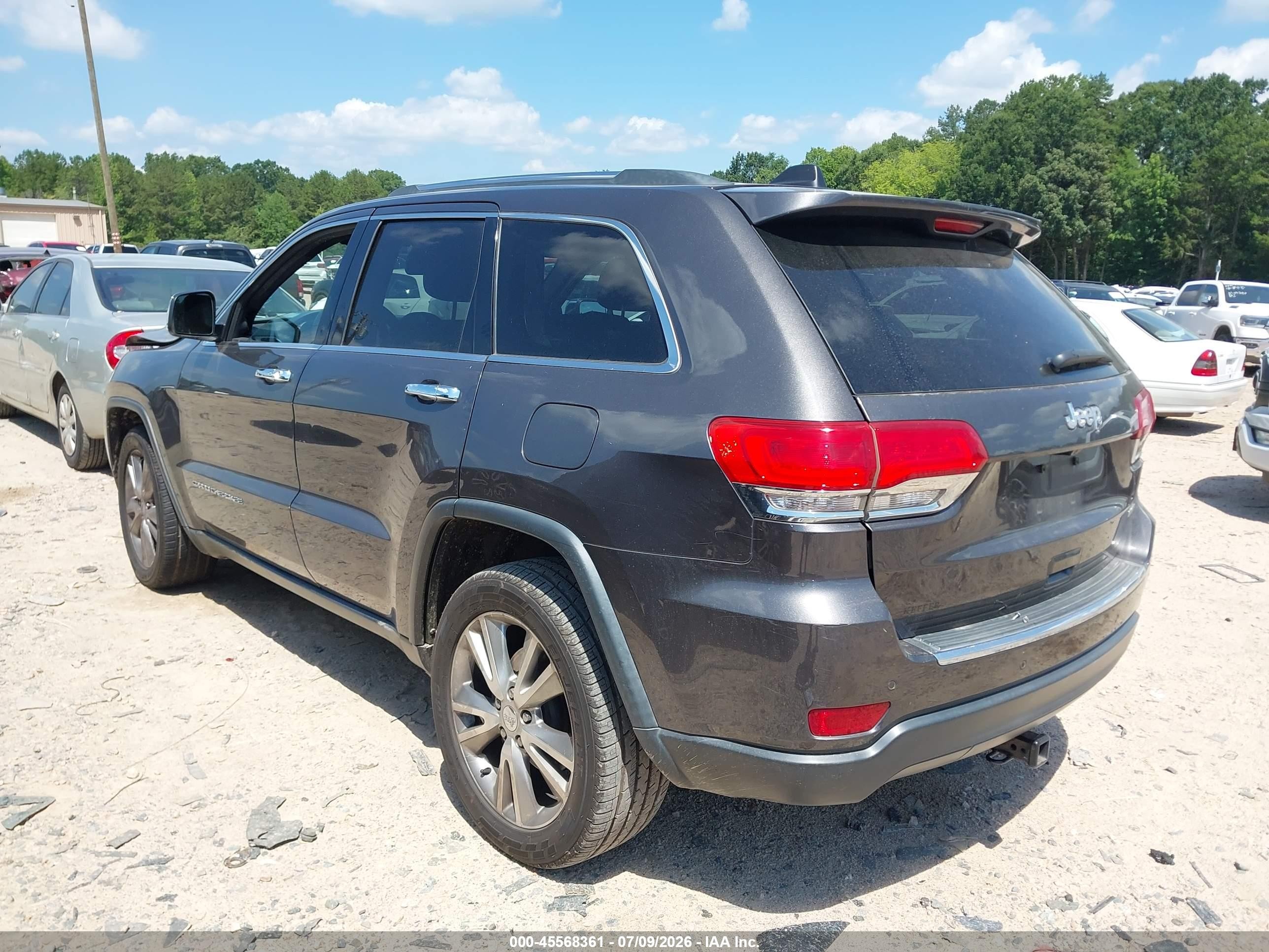 2015 Jeep Grand Cherokee Limited Gray vin: 1C4RJEBG8FC678417