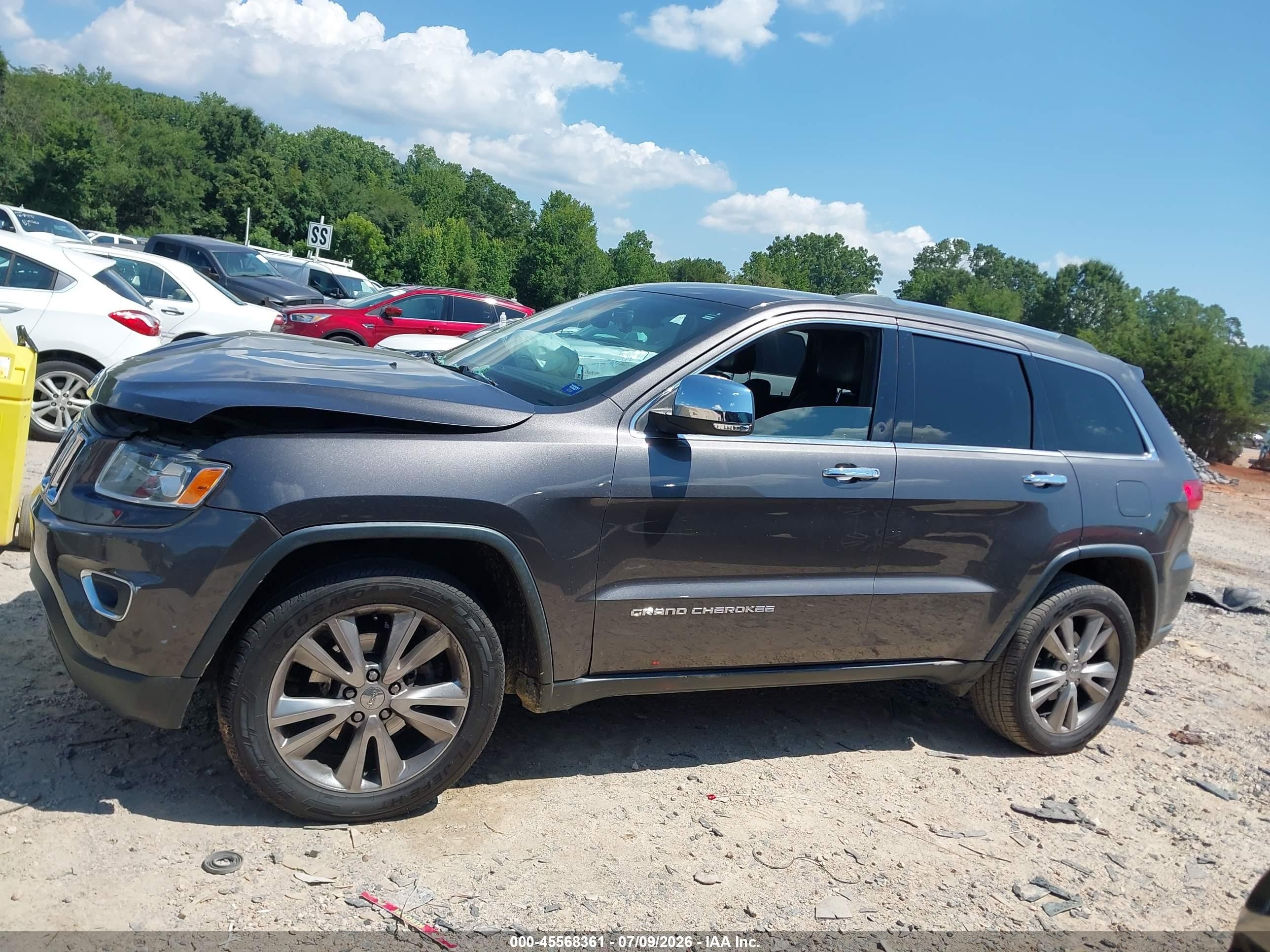 2015 Jeep Grand Cherokee Limited Gray vin: 1C4RJEBG8FC678417