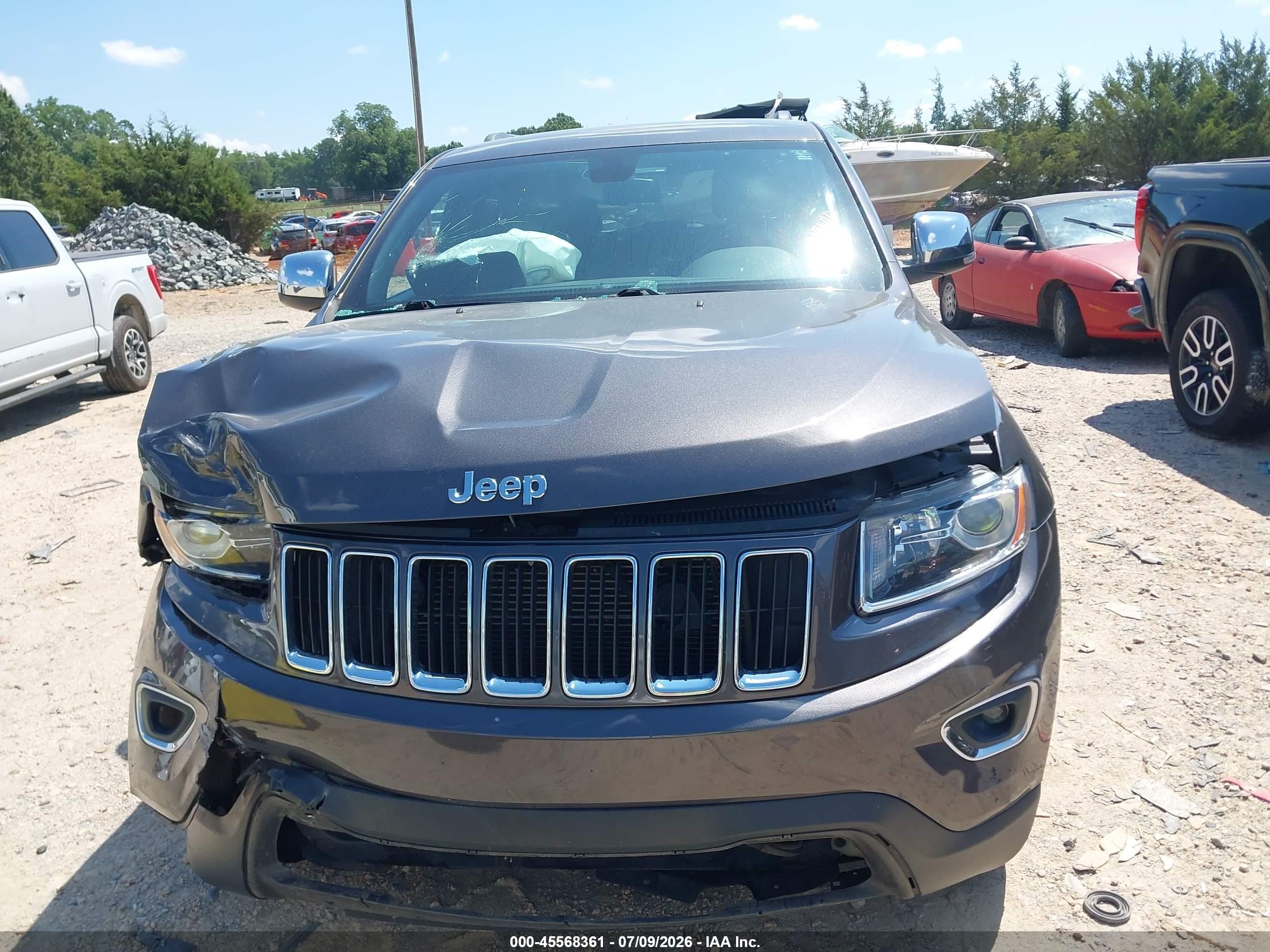 2015 Jeep Grand Cherokee Limited Gray vin: 1C4RJEBG8FC678417