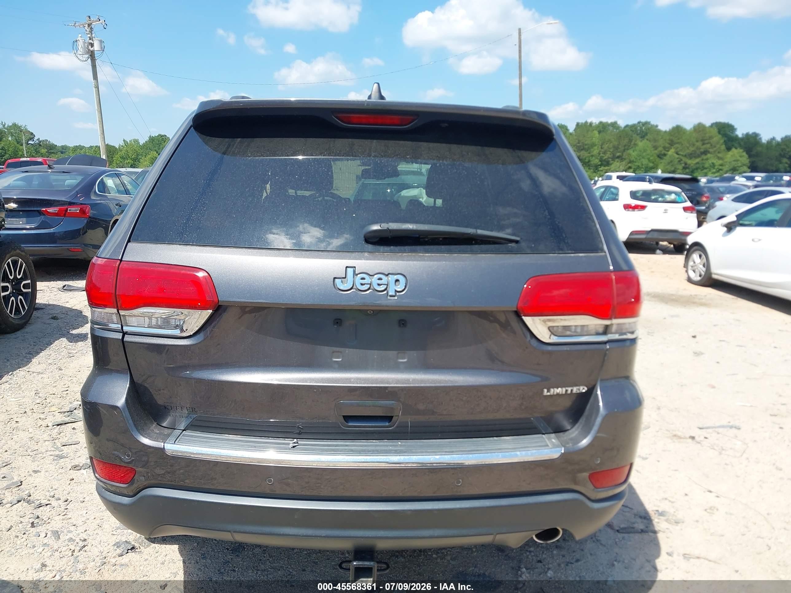 2015 Jeep Grand Cherokee Limited Gray vin: 1C4RJEBG8FC678417