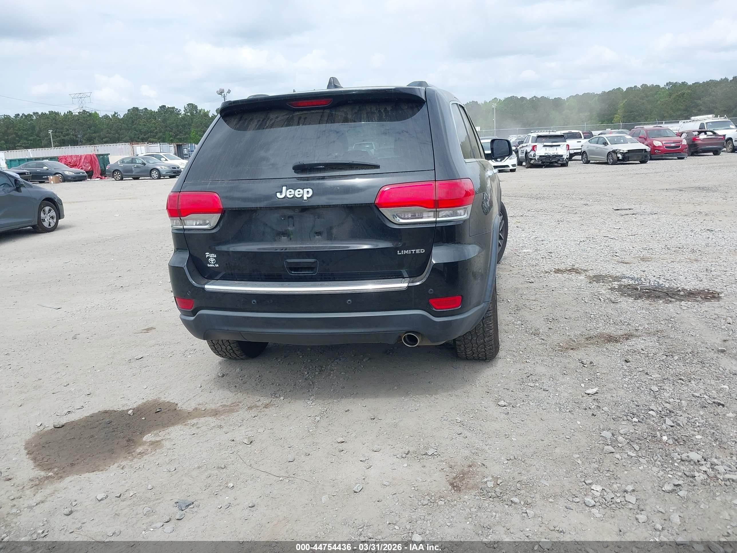 2017 Jeep Grand Cherokee Limited 4x2 Black vin: 1C4RJEBG8HC868012