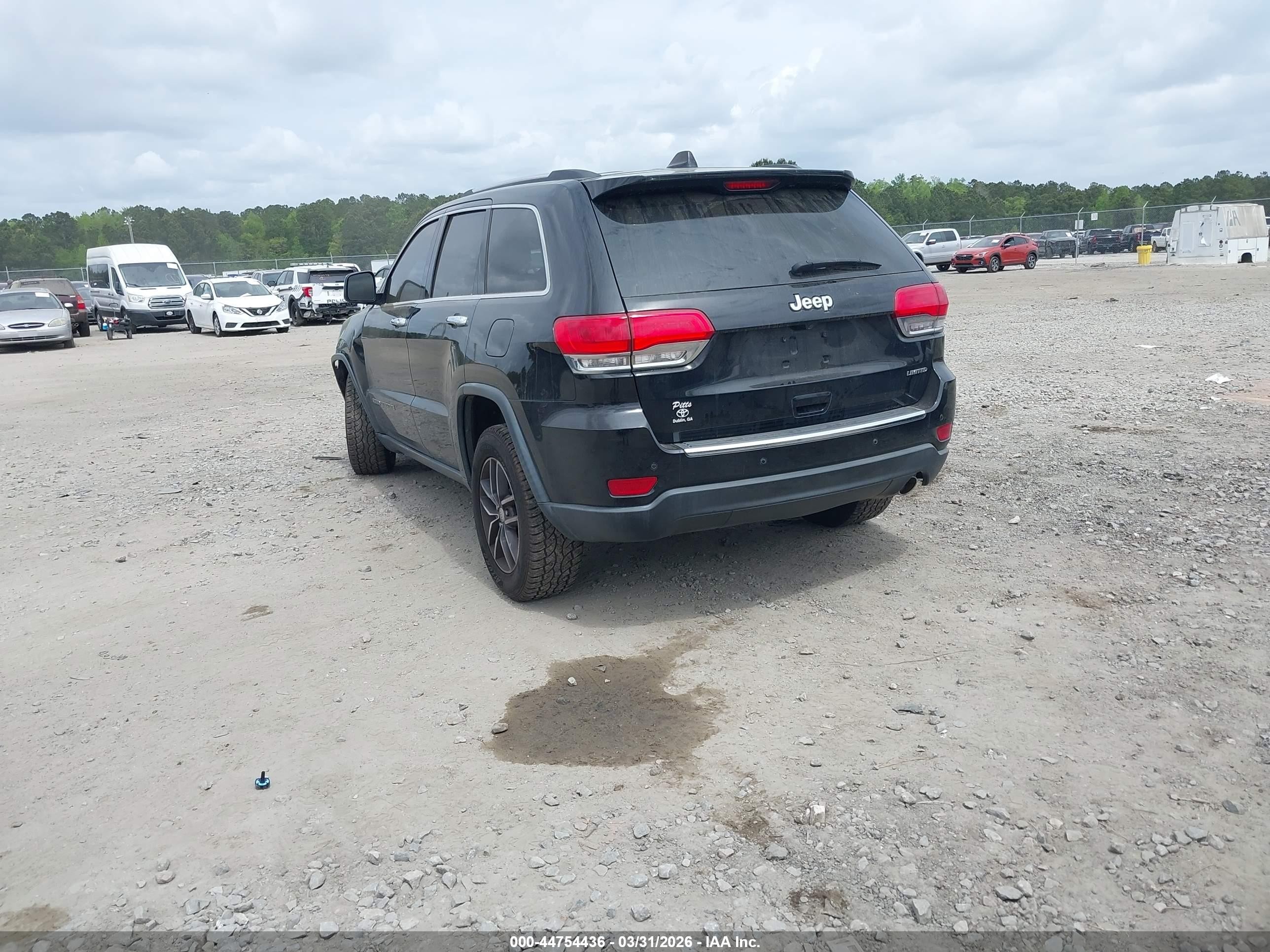 2017 Jeep Grand Cherokee Limited 4x2 Black vin: 1C4RJEBG8HC868012