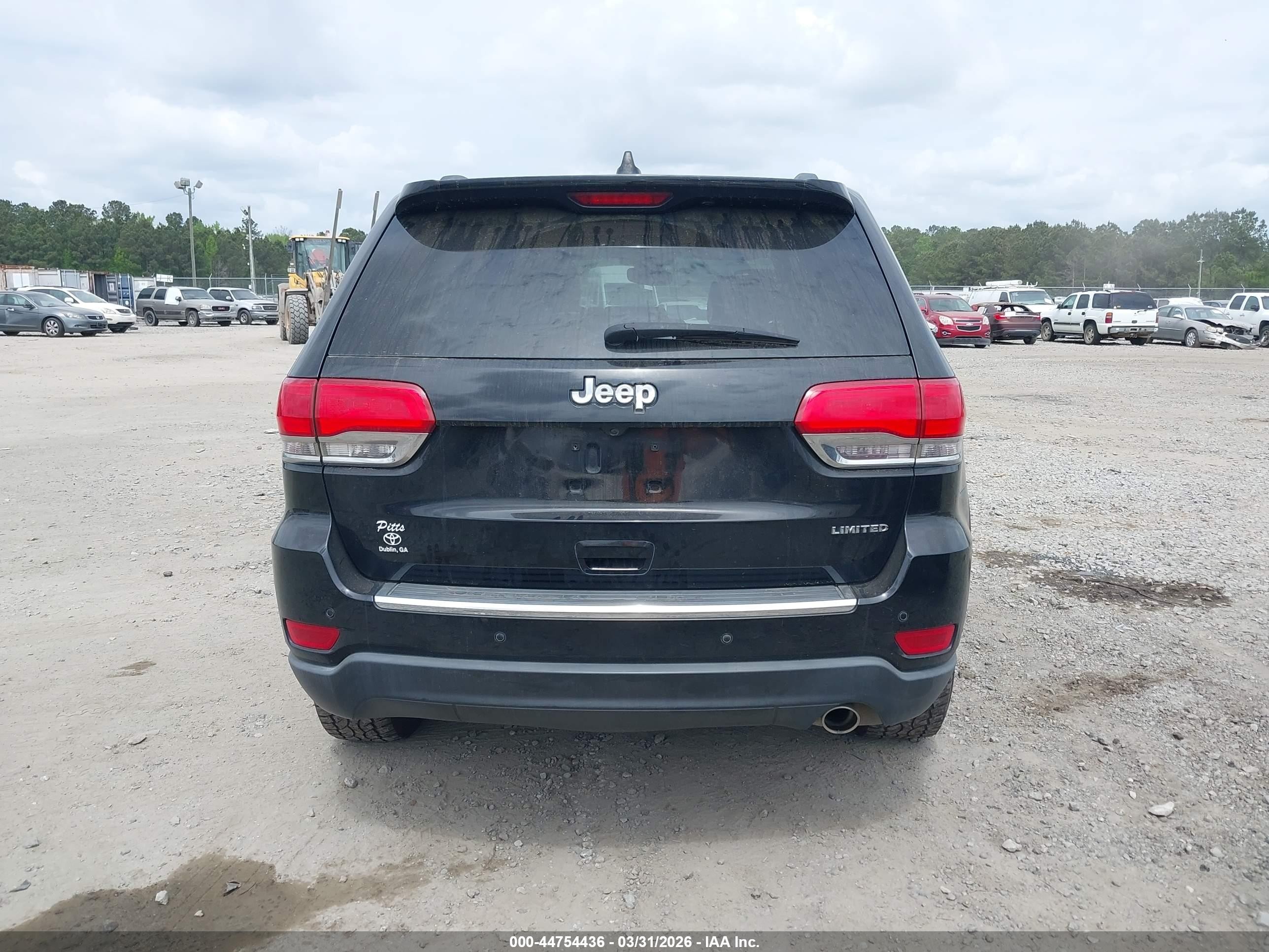 2017 Jeep Grand Cherokee Limited 4x2 Black vin: 1C4RJEBG8HC868012