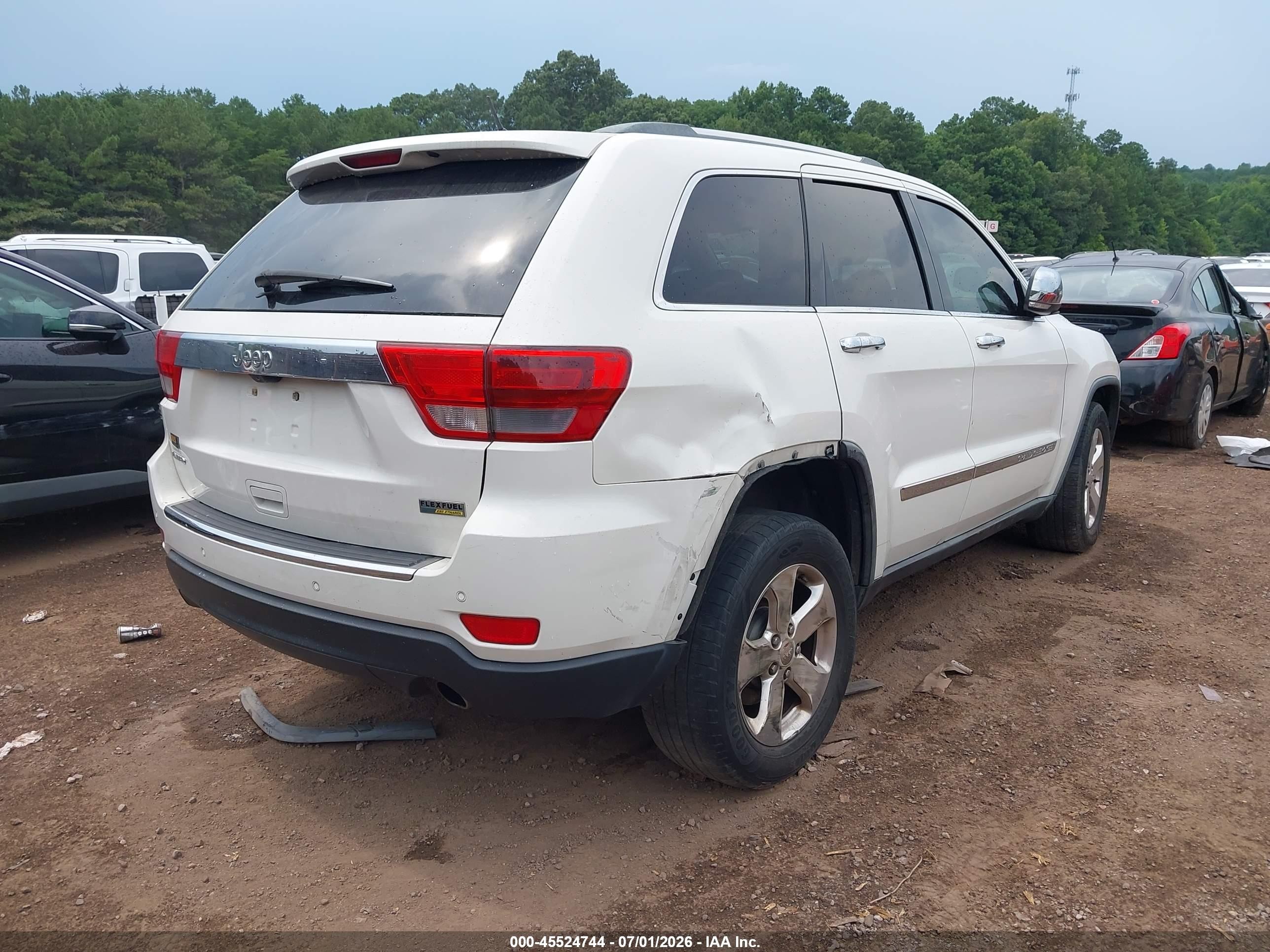 2012 Jeep Grand Cherokee Limited White vin: 1C4RJEBG9CC150929