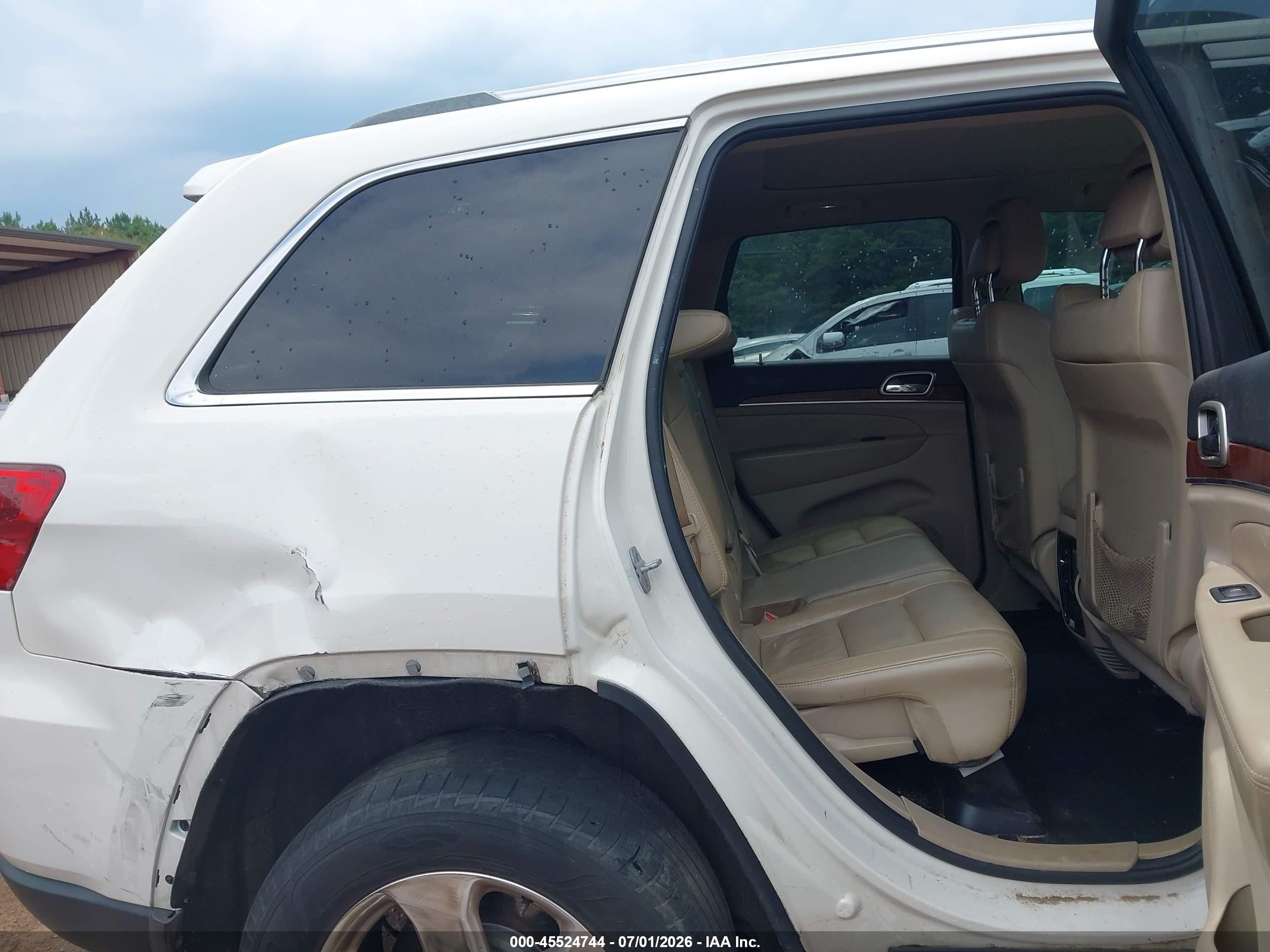 2012 Jeep Grand Cherokee Limited White vin: 1C4RJEBG9CC150929