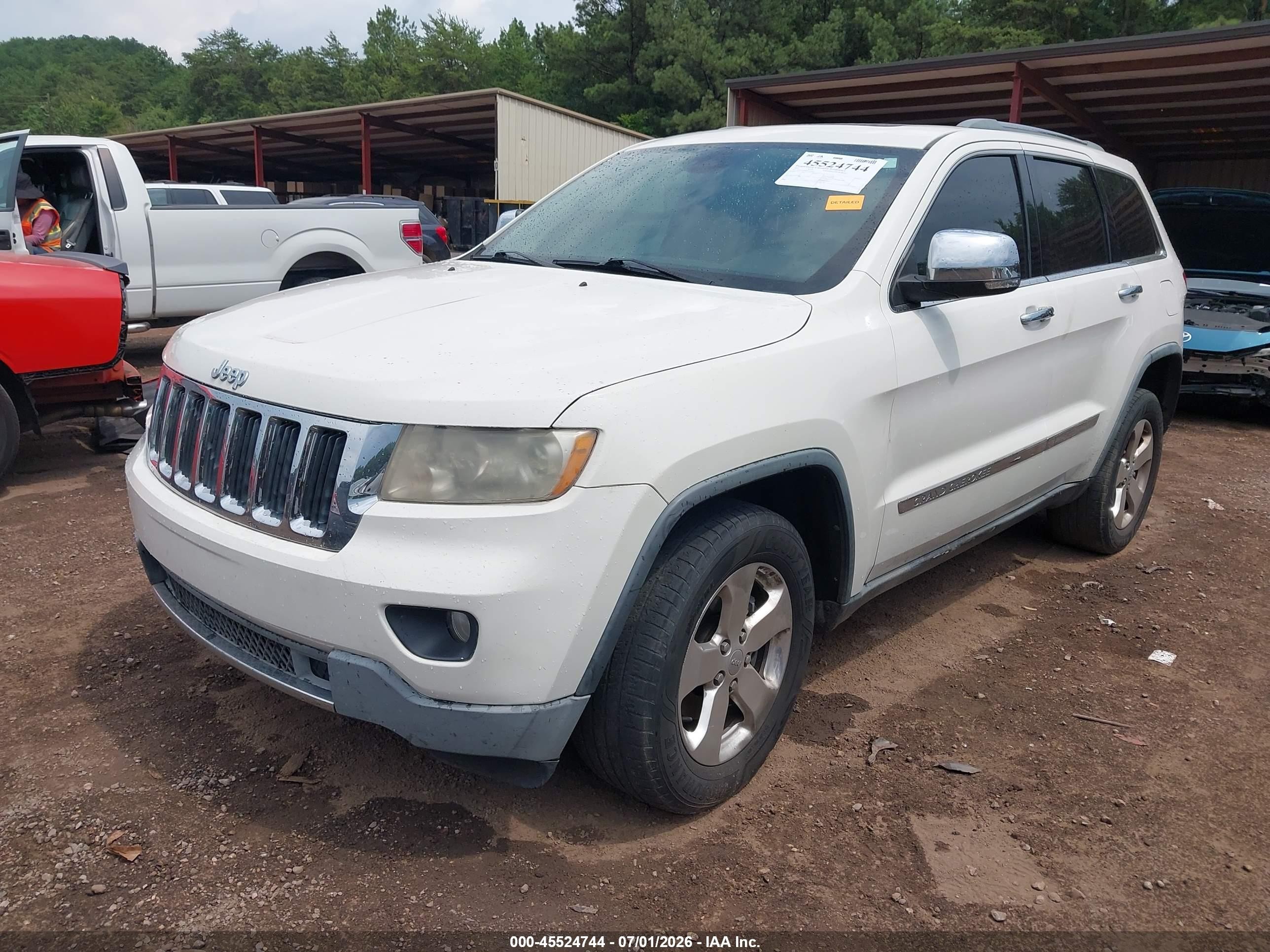 2012 Jeep Grand Cherokee Limited White vin: 1C4RJEBG9CC150929