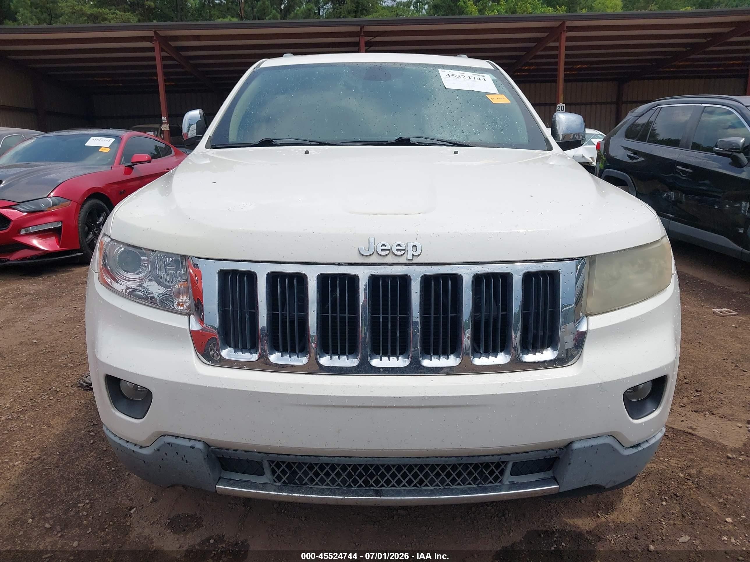 2012 Jeep Grand Cherokee Limited White vin: 1C4RJEBG9CC150929