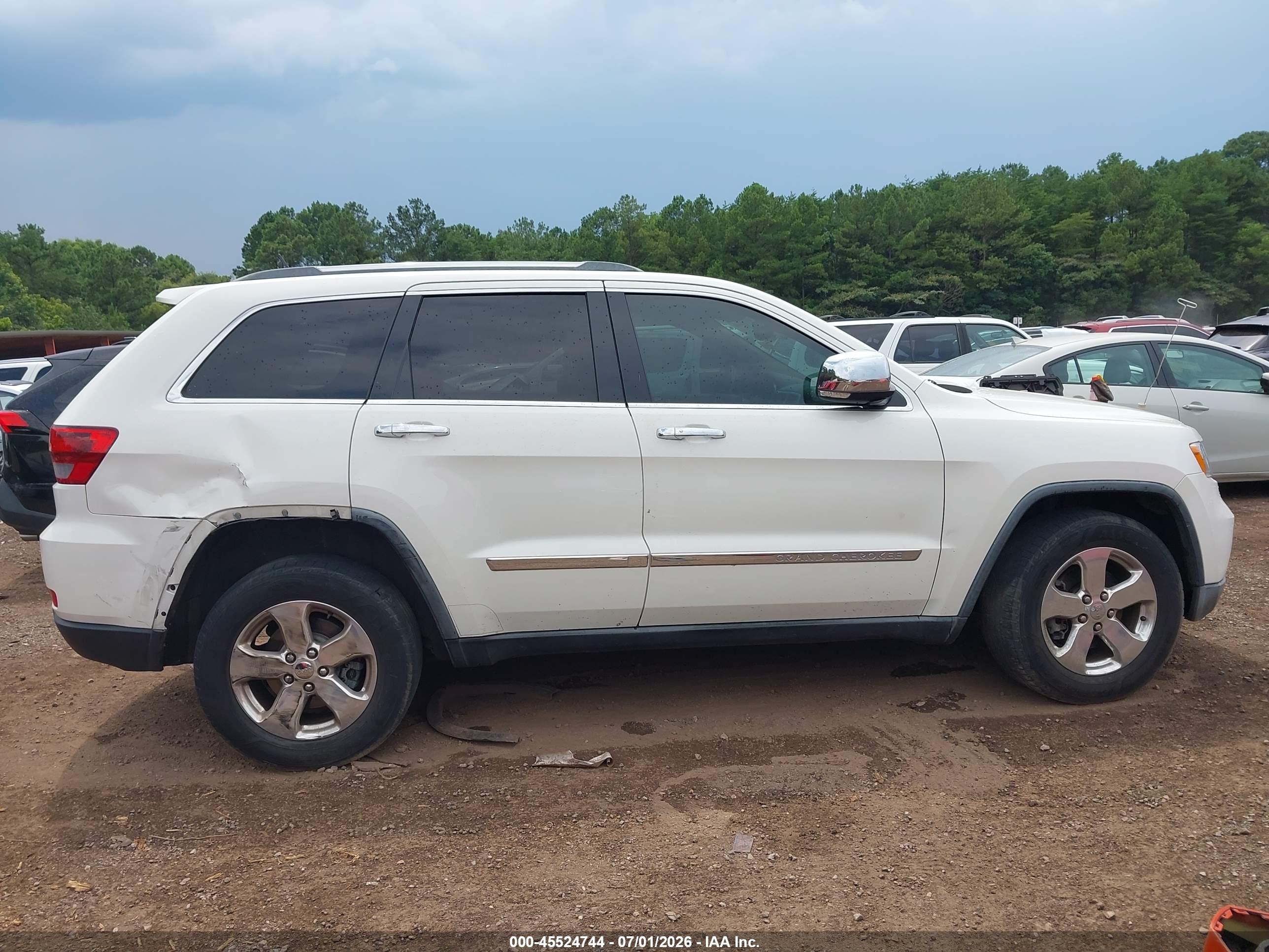 2012 Jeep Grand Cherokee Limited White vin: 1C4RJEBG9CC150929