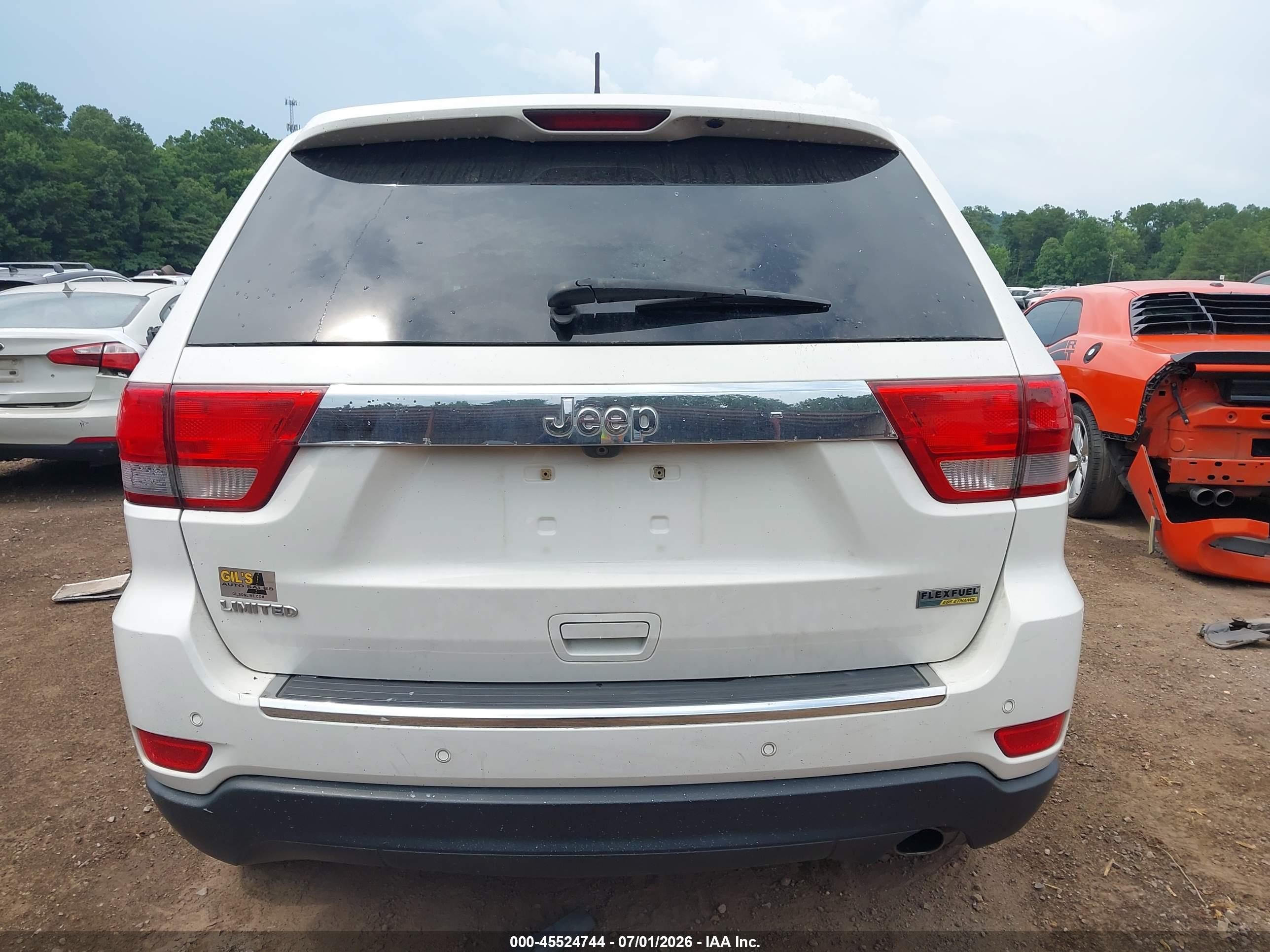 2012 Jeep Grand Cherokee Limited White vin: 1C4RJEBG9CC150929