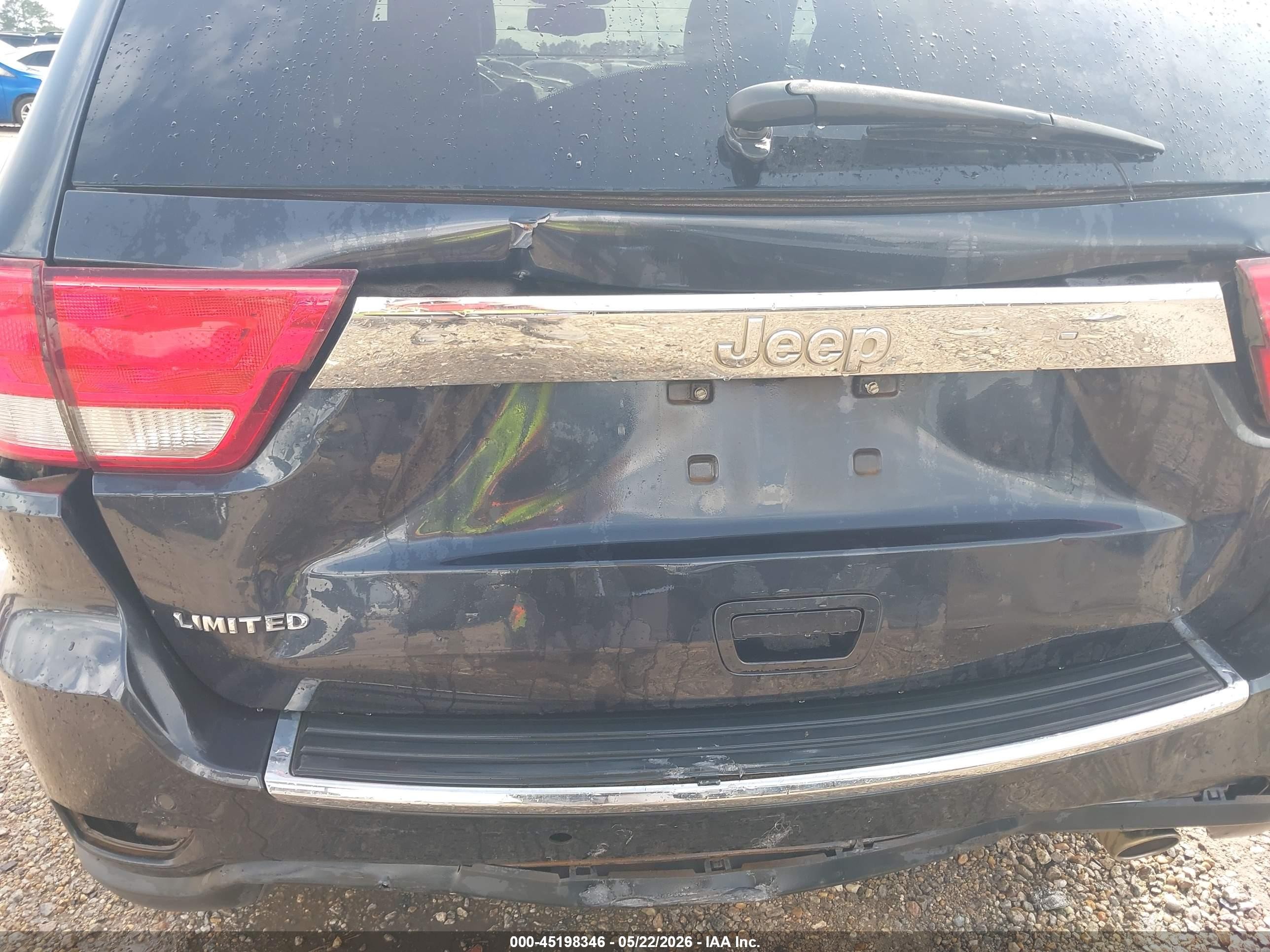 2013 Jeep Grand Cherokee Limited Black vin: 1C4RJEBG9DC588366