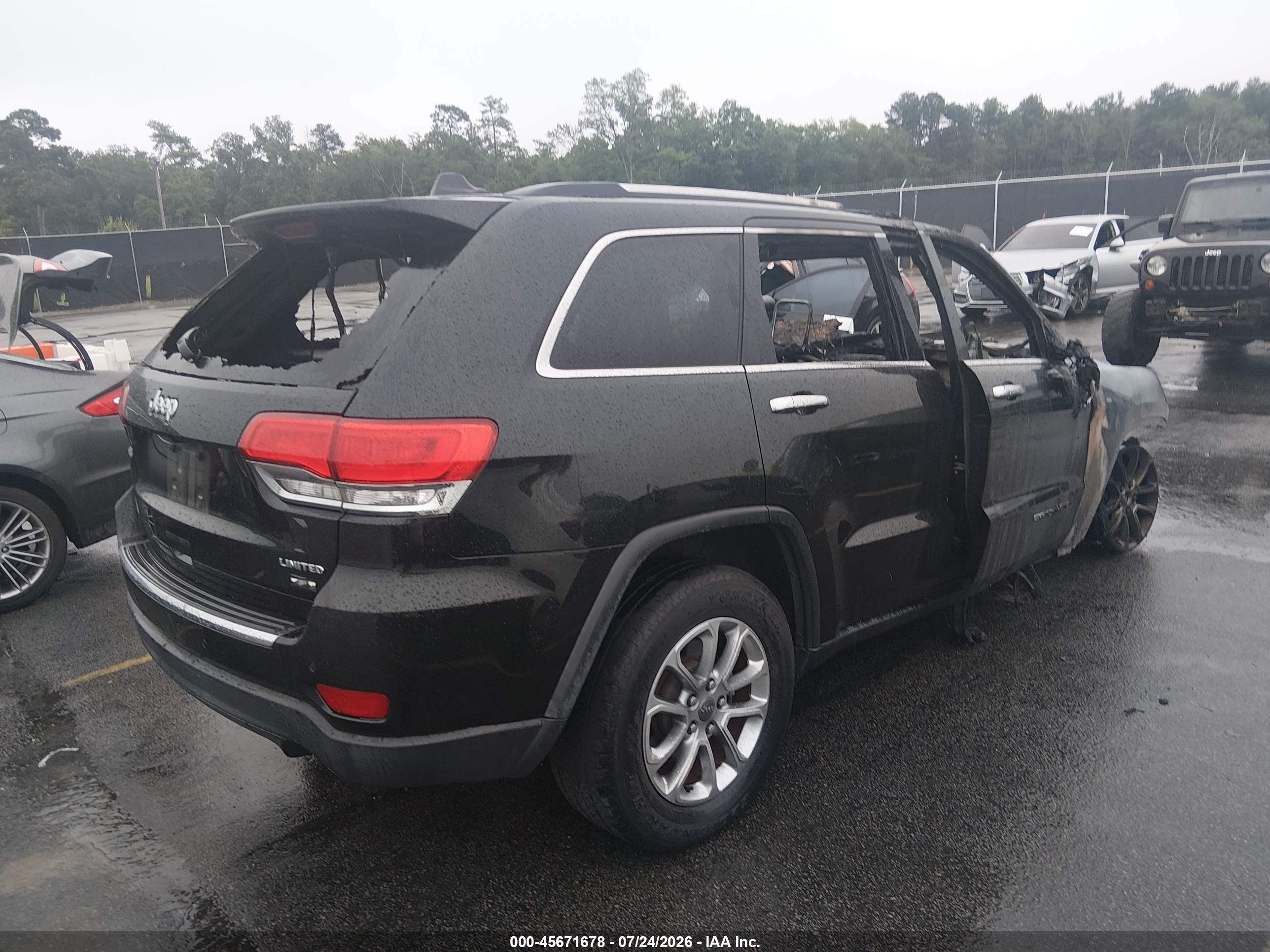 2014 Jeep Grand Cherokee Limited Black vin: 1C4RJEBG9EC145975