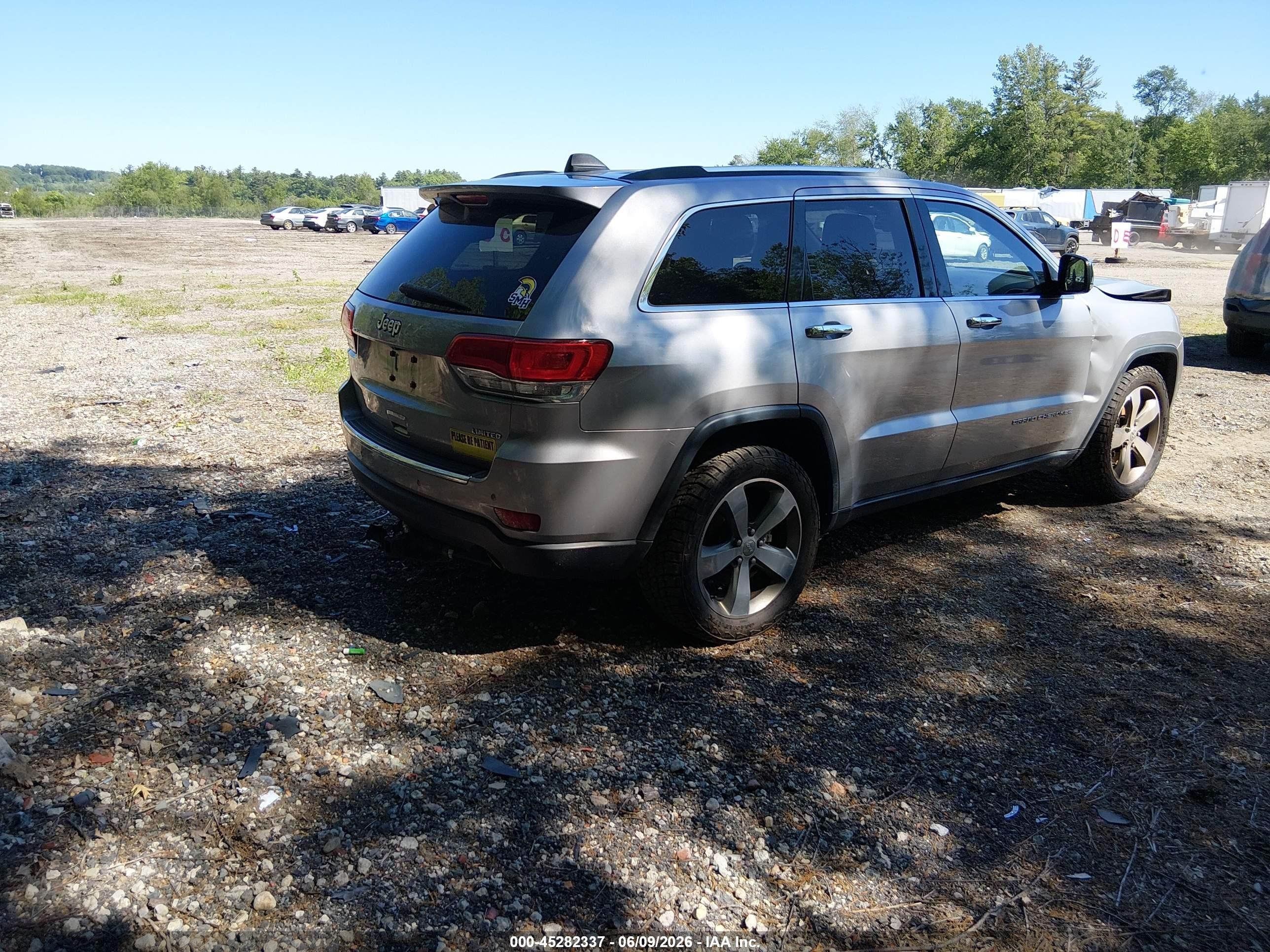 2014 Jeep Grand Cherokee Limited Silver vin: 1C4RJEBG9EC574484