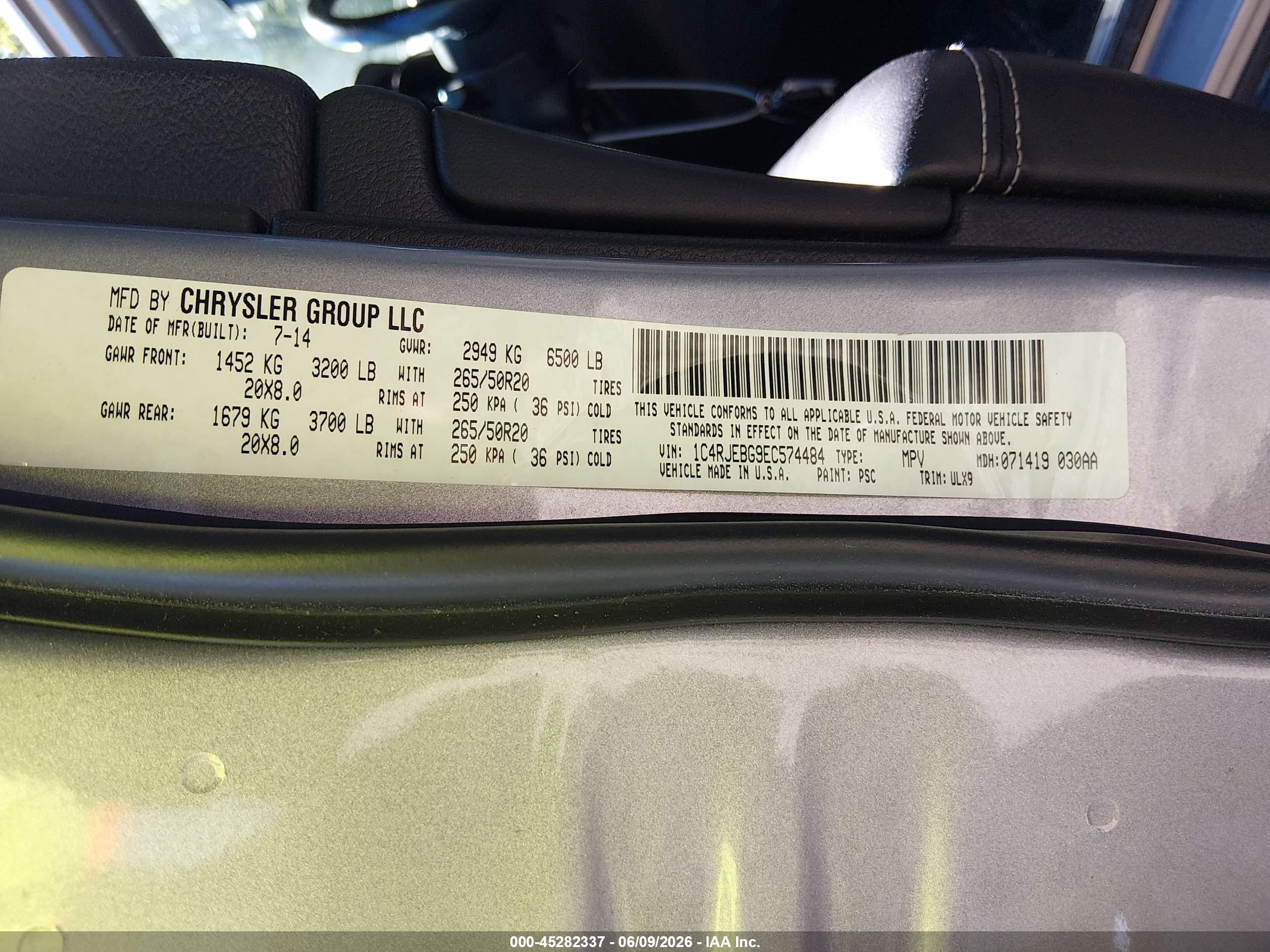 2014 Jeep Grand Cherokee Limited Silver vin: 1C4RJEBG9EC574484