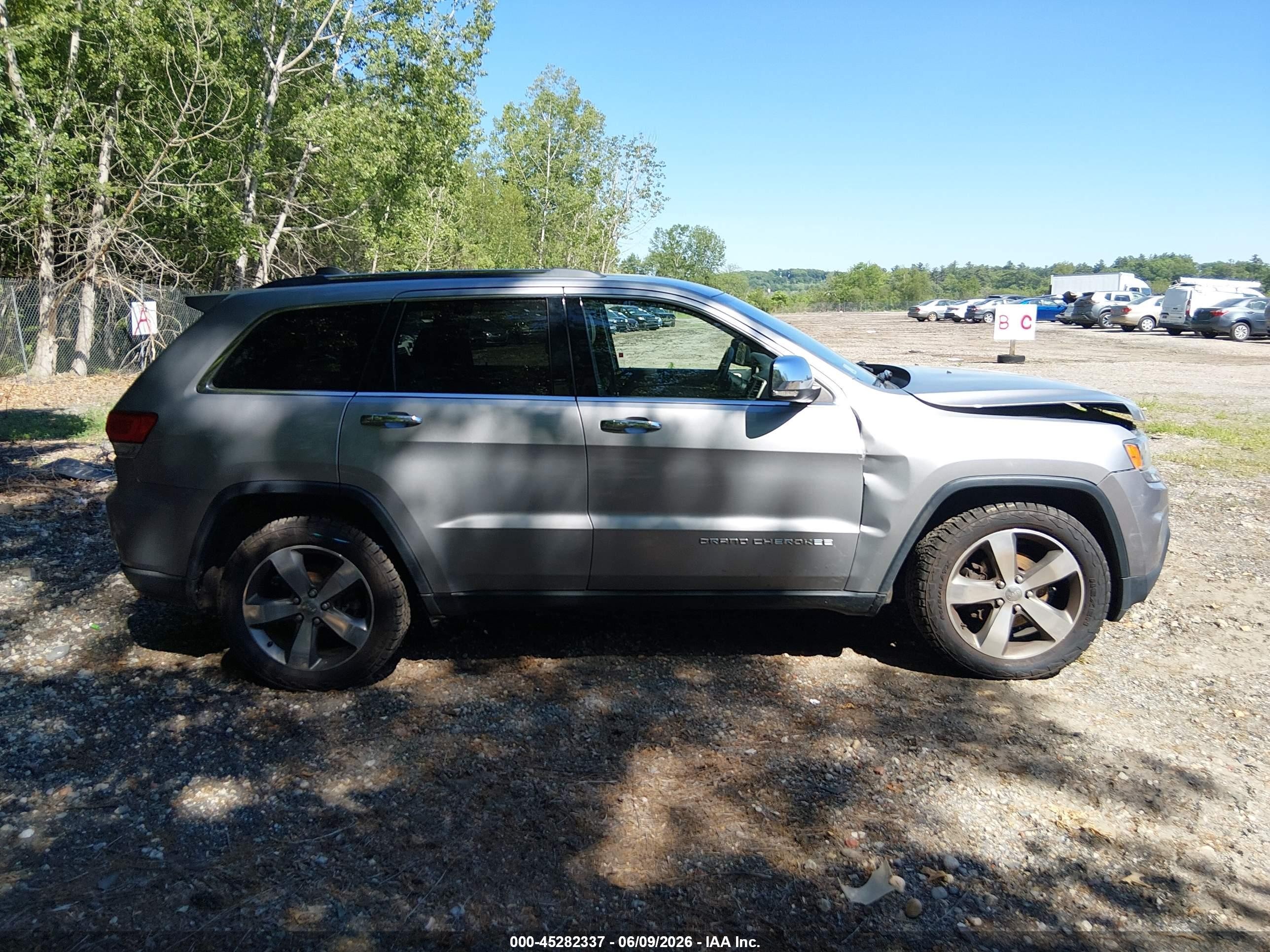 2014 Jeep Grand Cherokee Limited Silver vin: 1C4RJEBG9EC574484