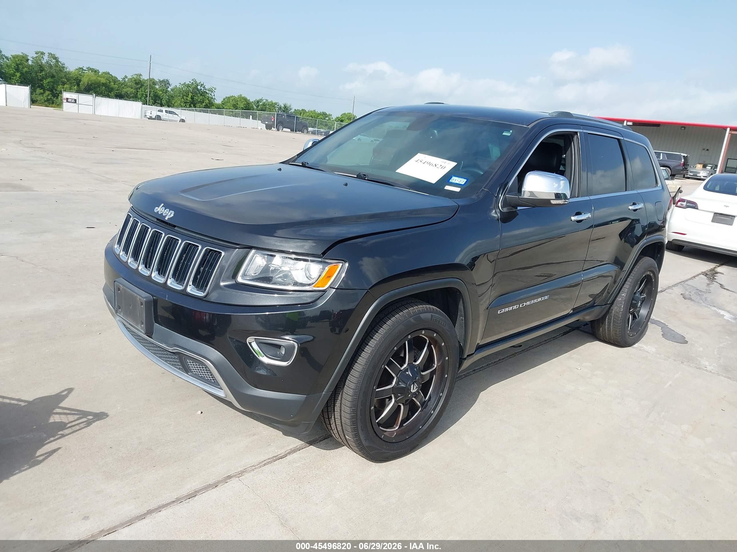 2015 Jeep Grand Cherokee Limited Black vin: 1C4RJEBG9FC160476