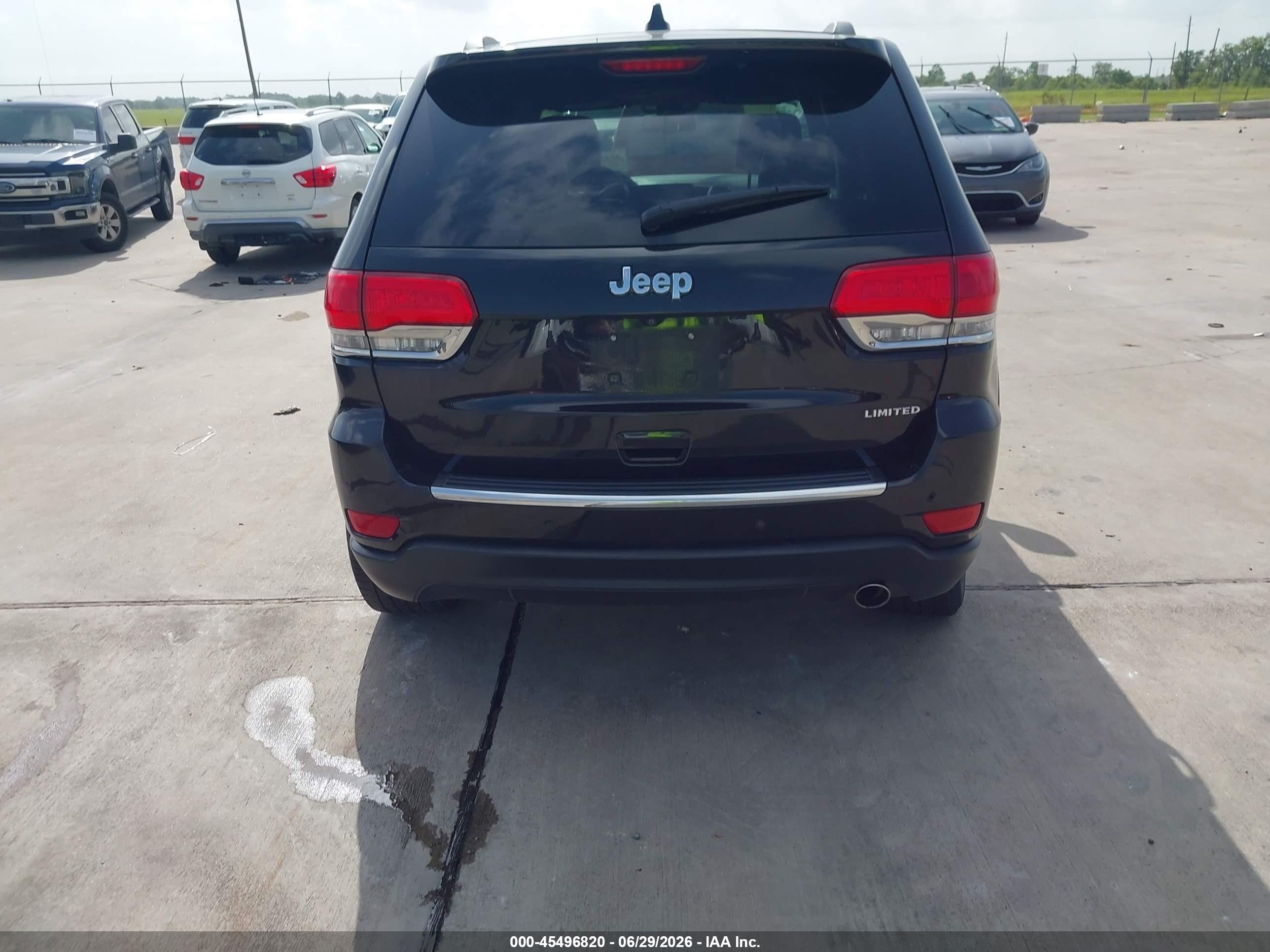 2015 Jeep Grand Cherokee Limited Black vin: 1C4RJEBG9FC160476