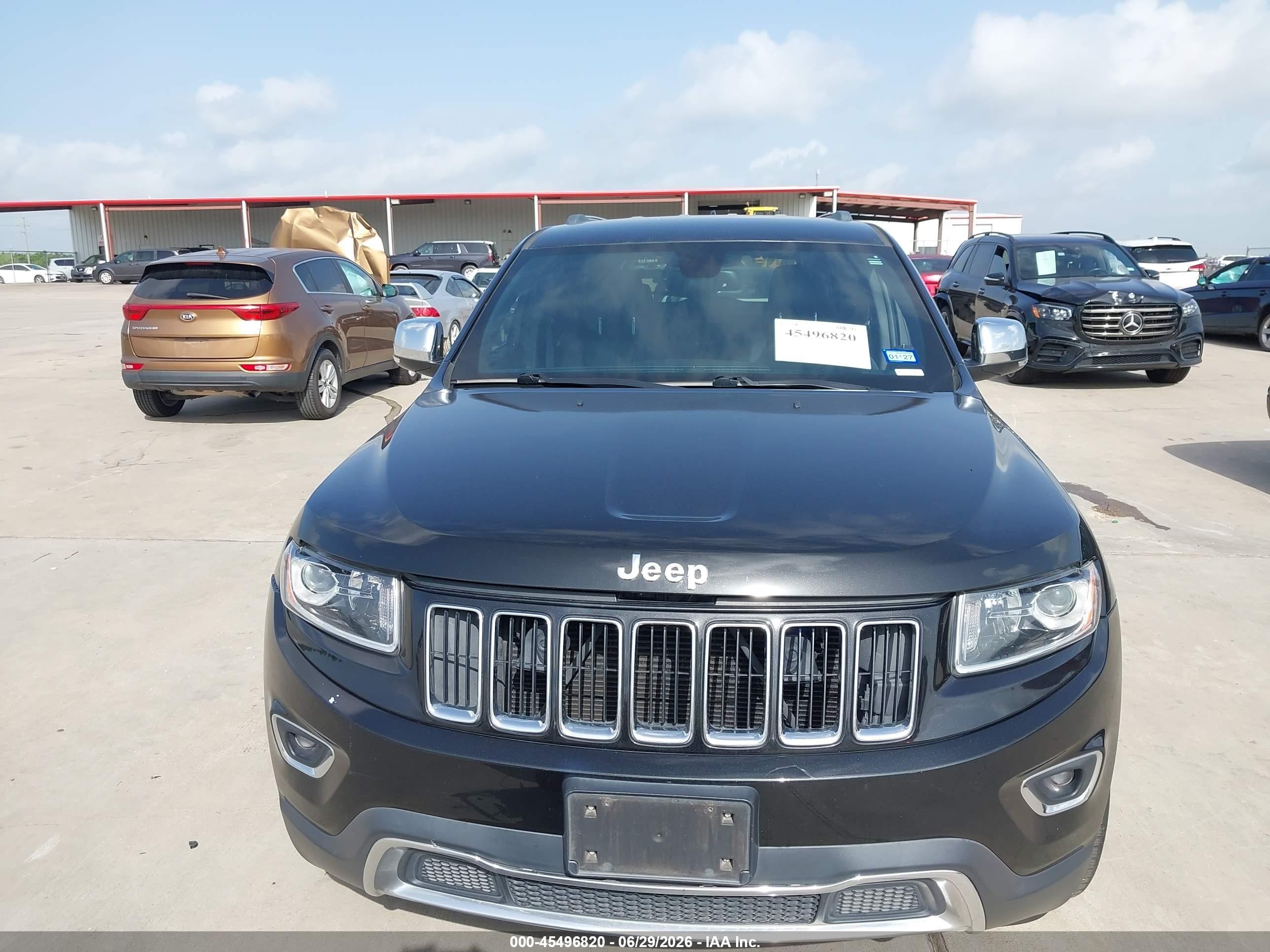 2015 Jeep Grand Cherokee Limited Black vin: 1C4RJEBG9FC160476