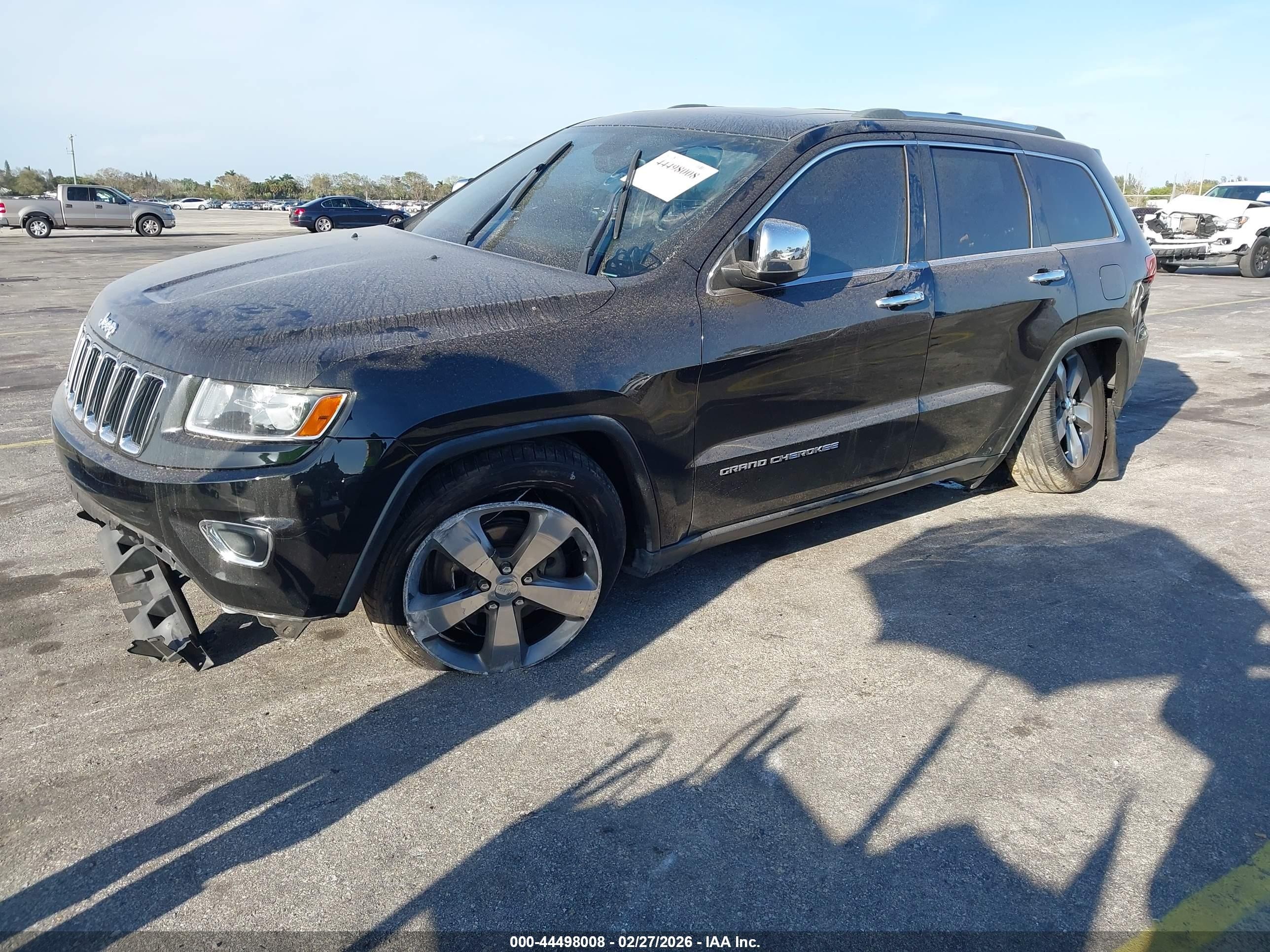 2015 Jeep Grand Cherokee Limited Black vin: 1C4RJEBG9FC615388