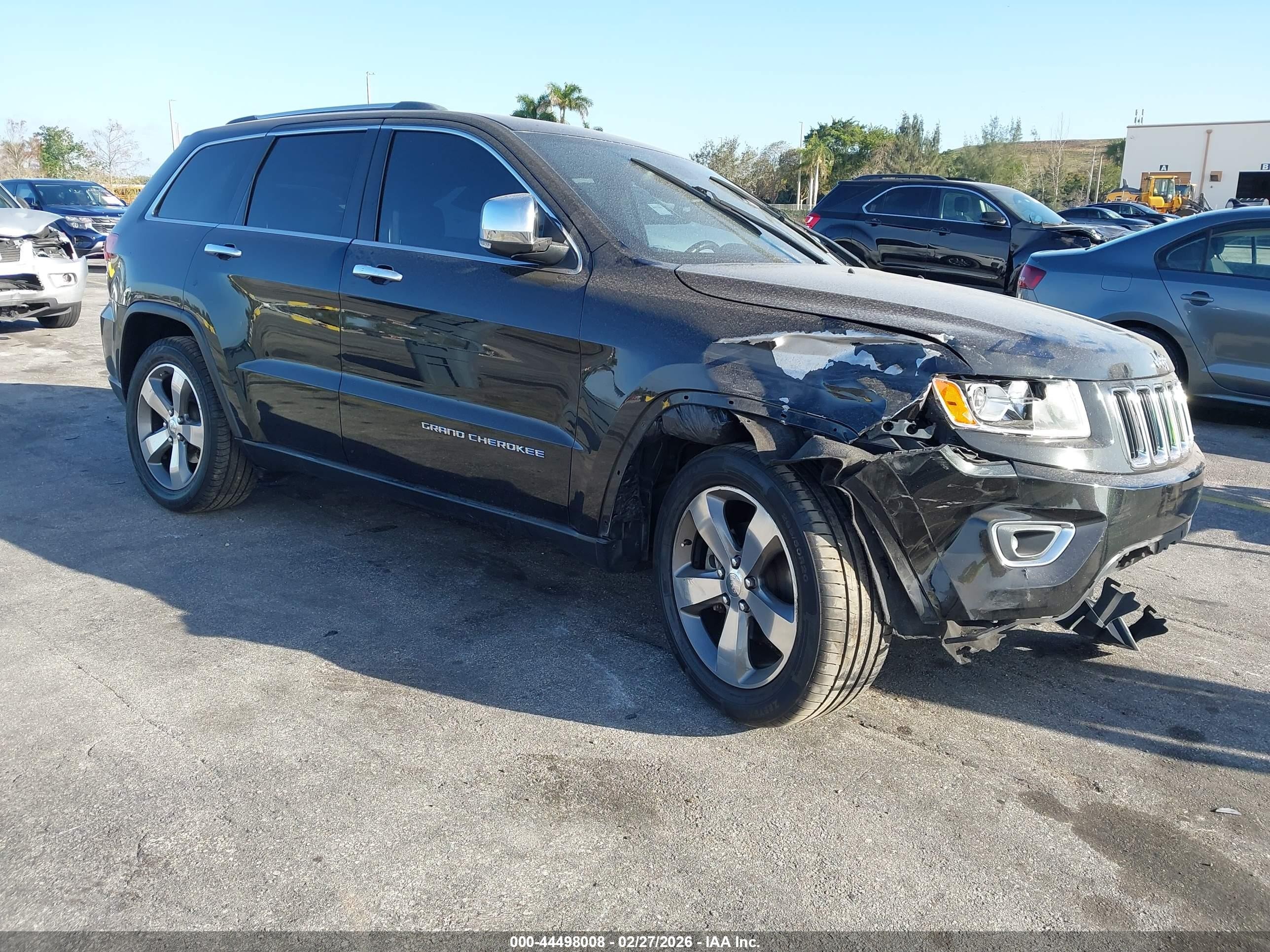 2015 Jeep Grand Cherokee Limited Black vin: 1C4RJEBG9FC615388