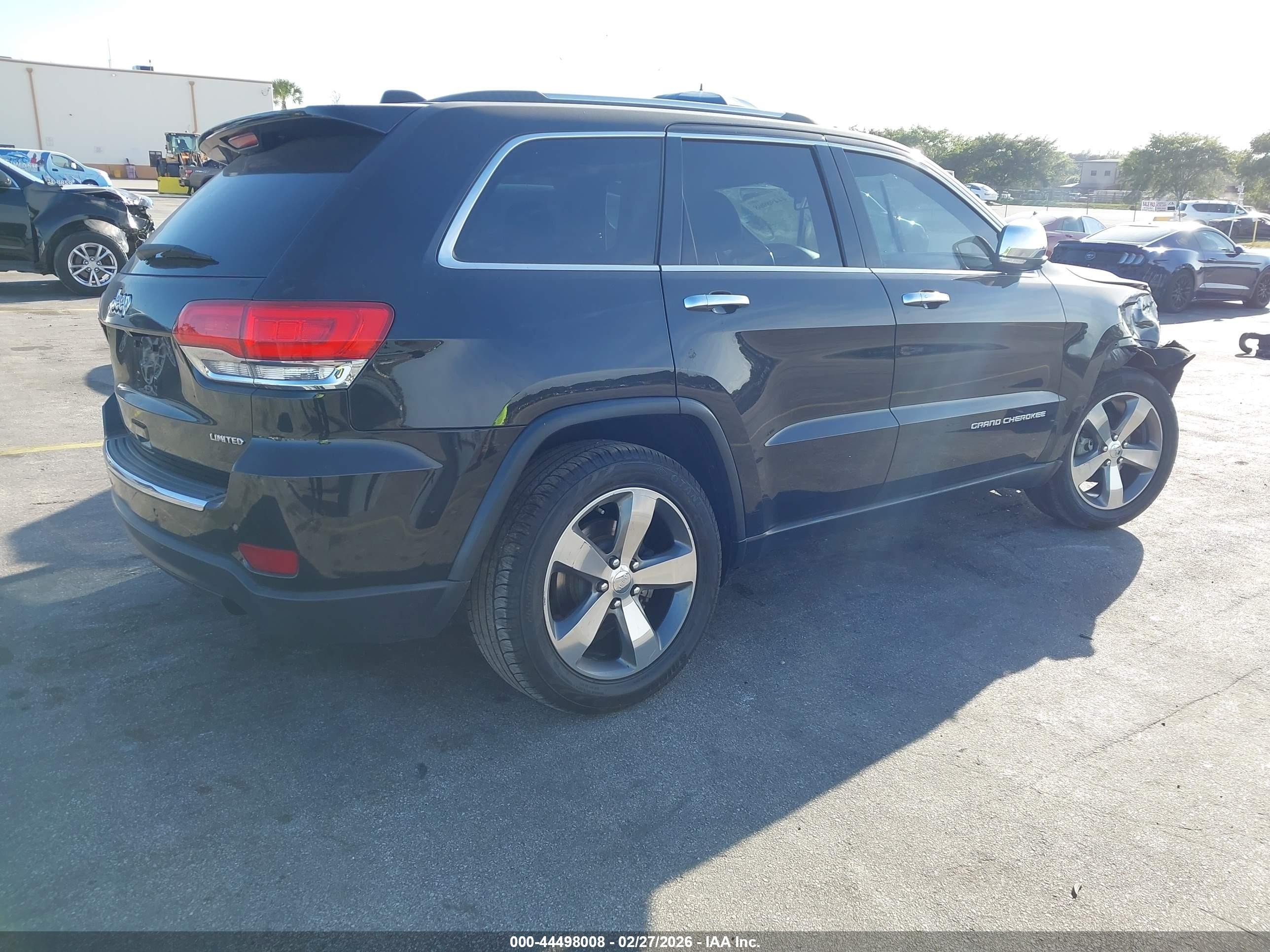 2015 Jeep Grand Cherokee Limited Black vin: 1C4RJEBG9FC615388