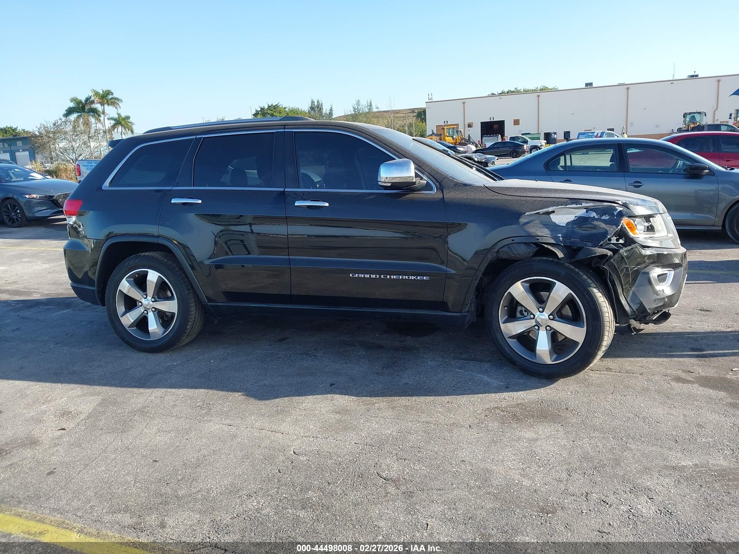 2015 Jeep Grand Cherokee Limited Black vin: 1C4RJEBG9FC615388