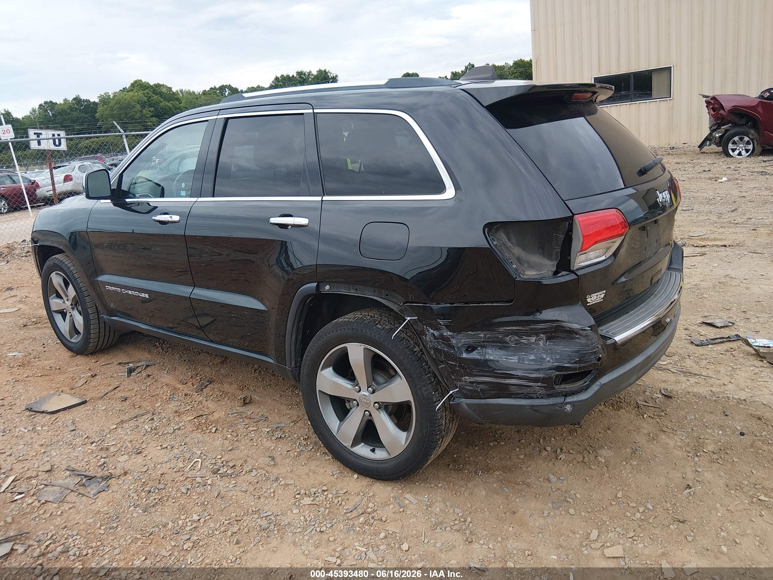 2015 Jeep Grand Cherokee Limited Black vin: 1C4RJEBG9FC792863