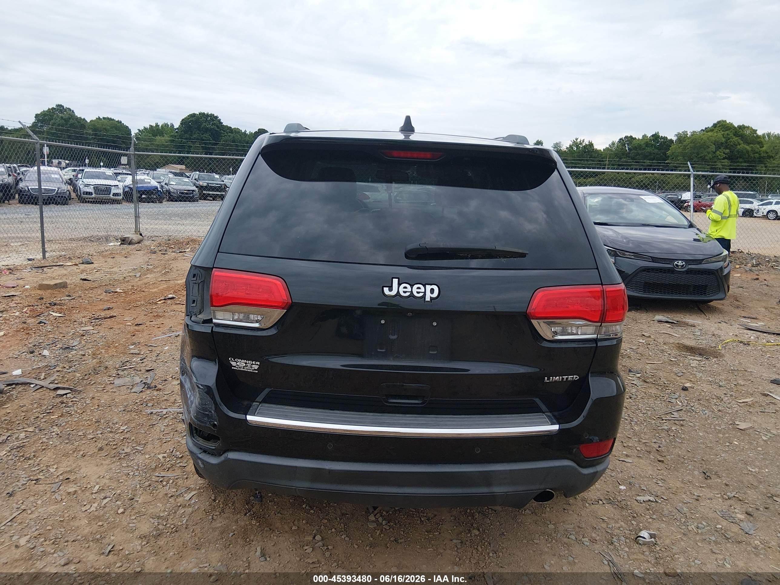 2015 Jeep Grand Cherokee Limited Black vin: 1C4RJEBG9FC792863