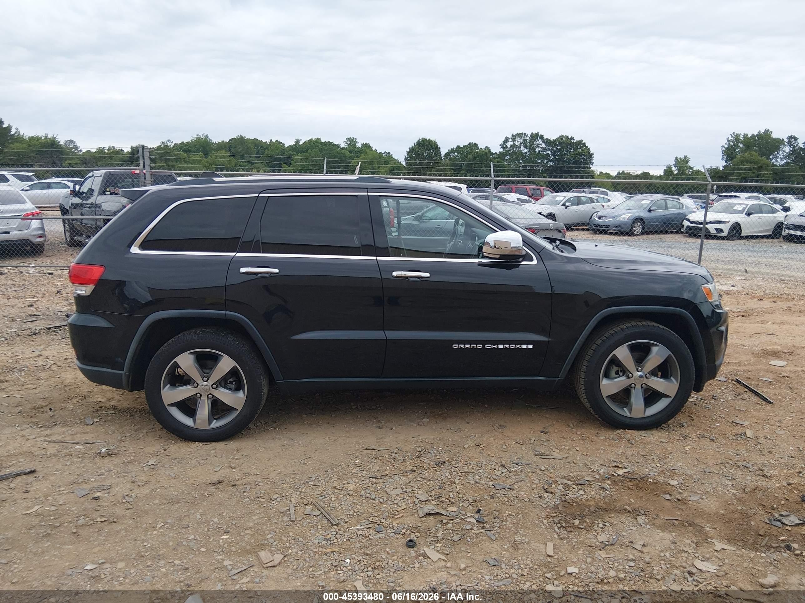 2015 Jeep Grand Cherokee Limited Black vin: 1C4RJEBG9FC792863