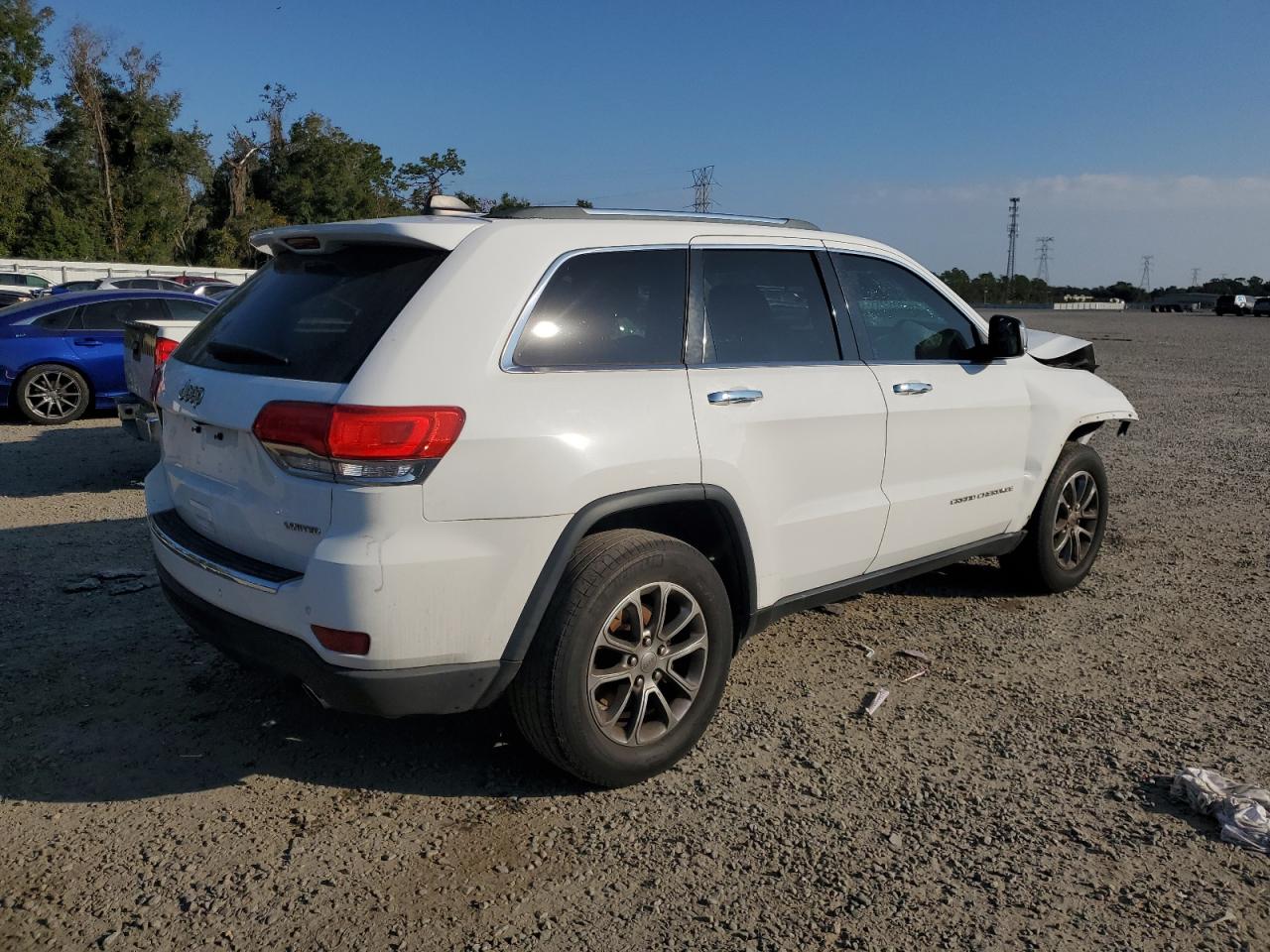 2015 Jeep Grand Cherokee Limited White vin: 1C4RJEBG9FC823092