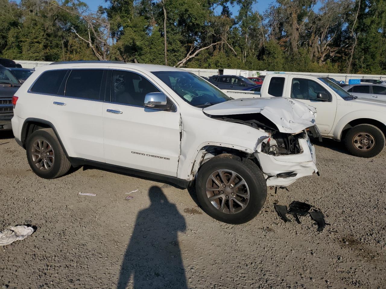 2015 Jeep Grand Cherokee Limited White vin: 1C4RJEBG9FC823092