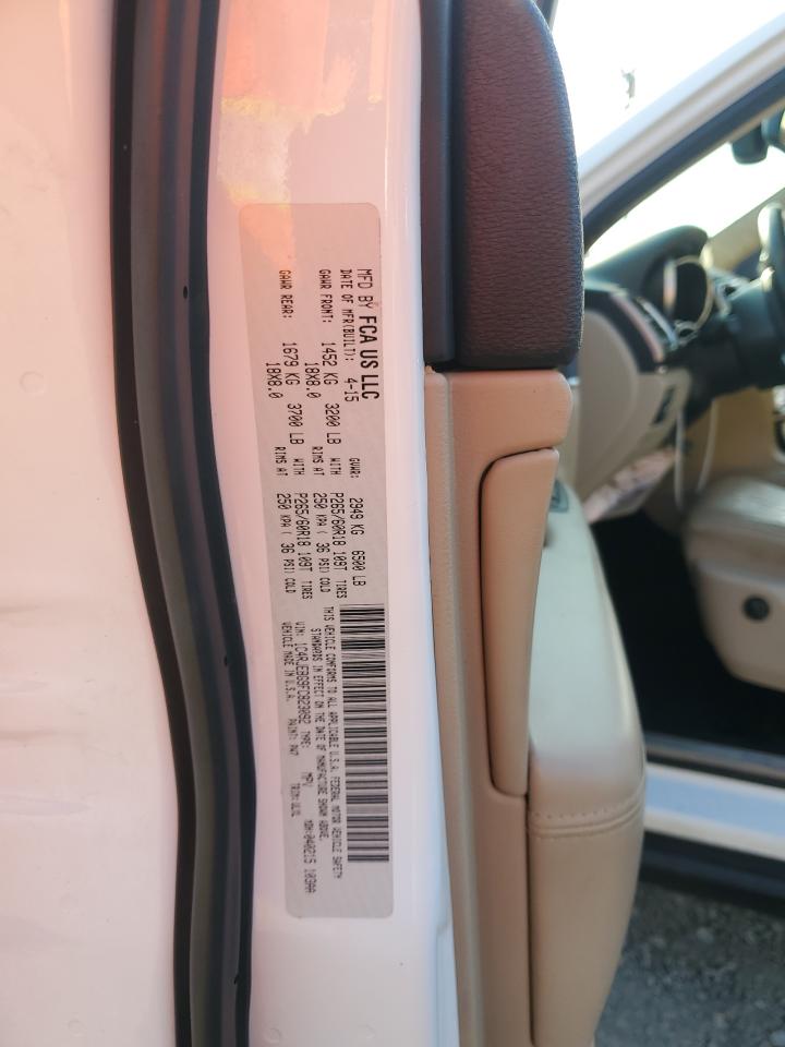 2015 Jeep Grand Cherokee Limited White vin: 1C4RJEBG9FC823092
