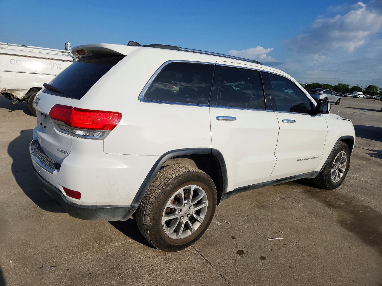 2015 Jeep Grand Cherokee Limited White vin: 1C4RJEBG9FC856822